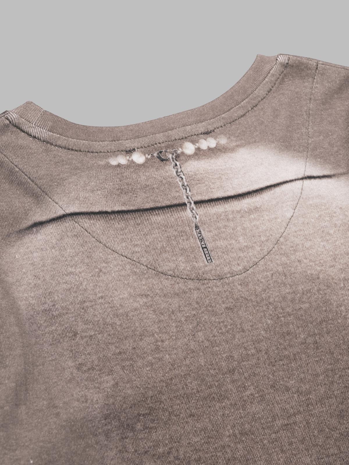 trompe l'oeil jersey ls t-shirt WTT032ACJER0091- BG20 MARINE SERRE