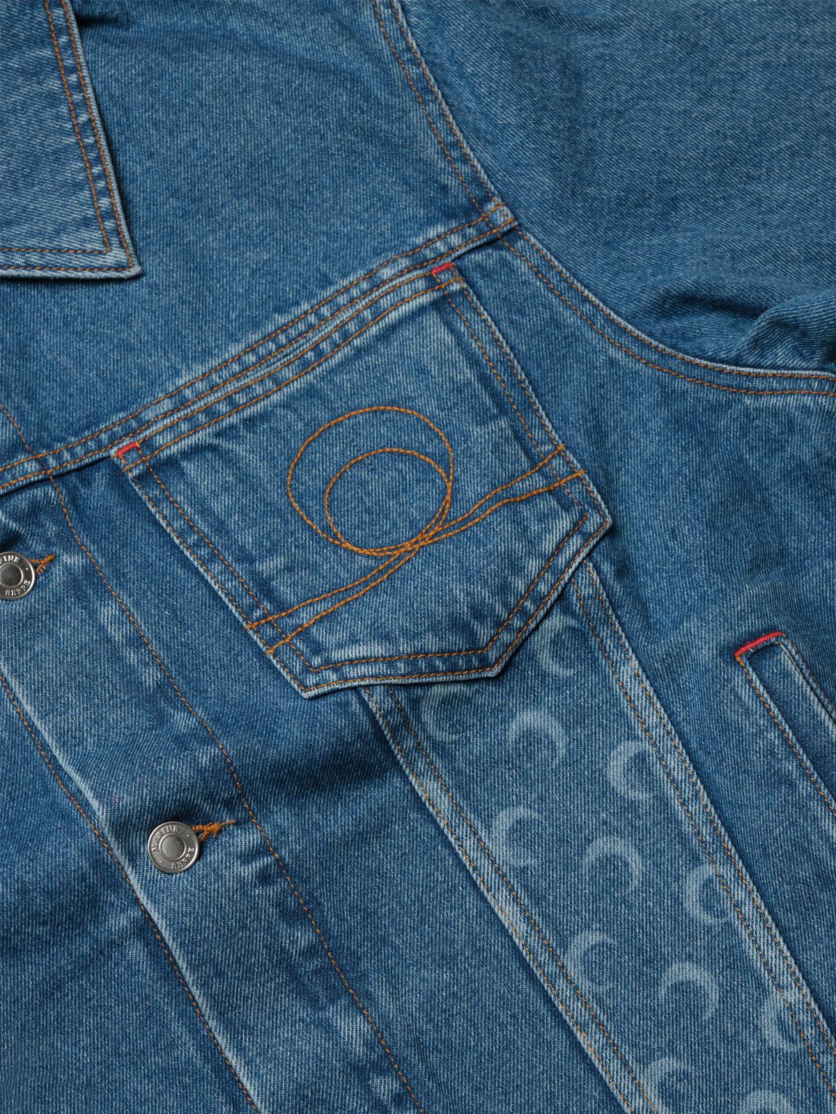 moon laser denim trucker jacket MJA063A-CDEN0002- BL05 MARINE SERRE