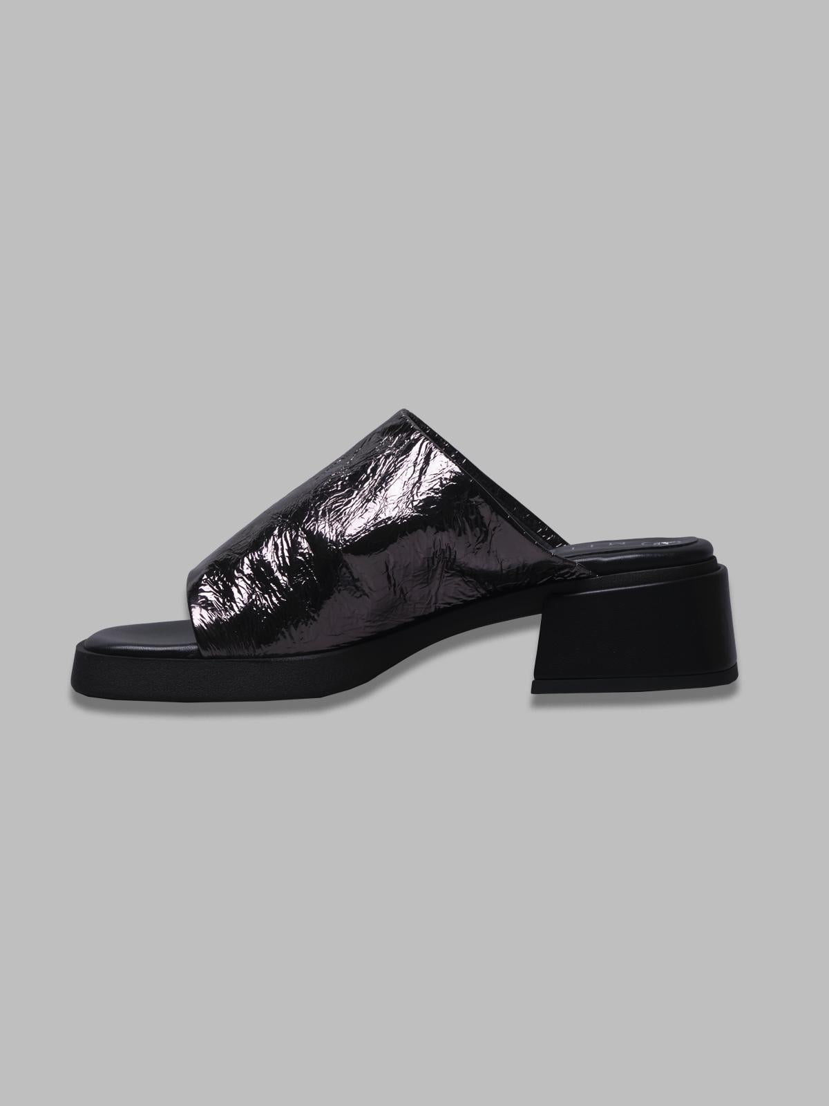 zooey dark silver mules E8-3874- SR MIISTA