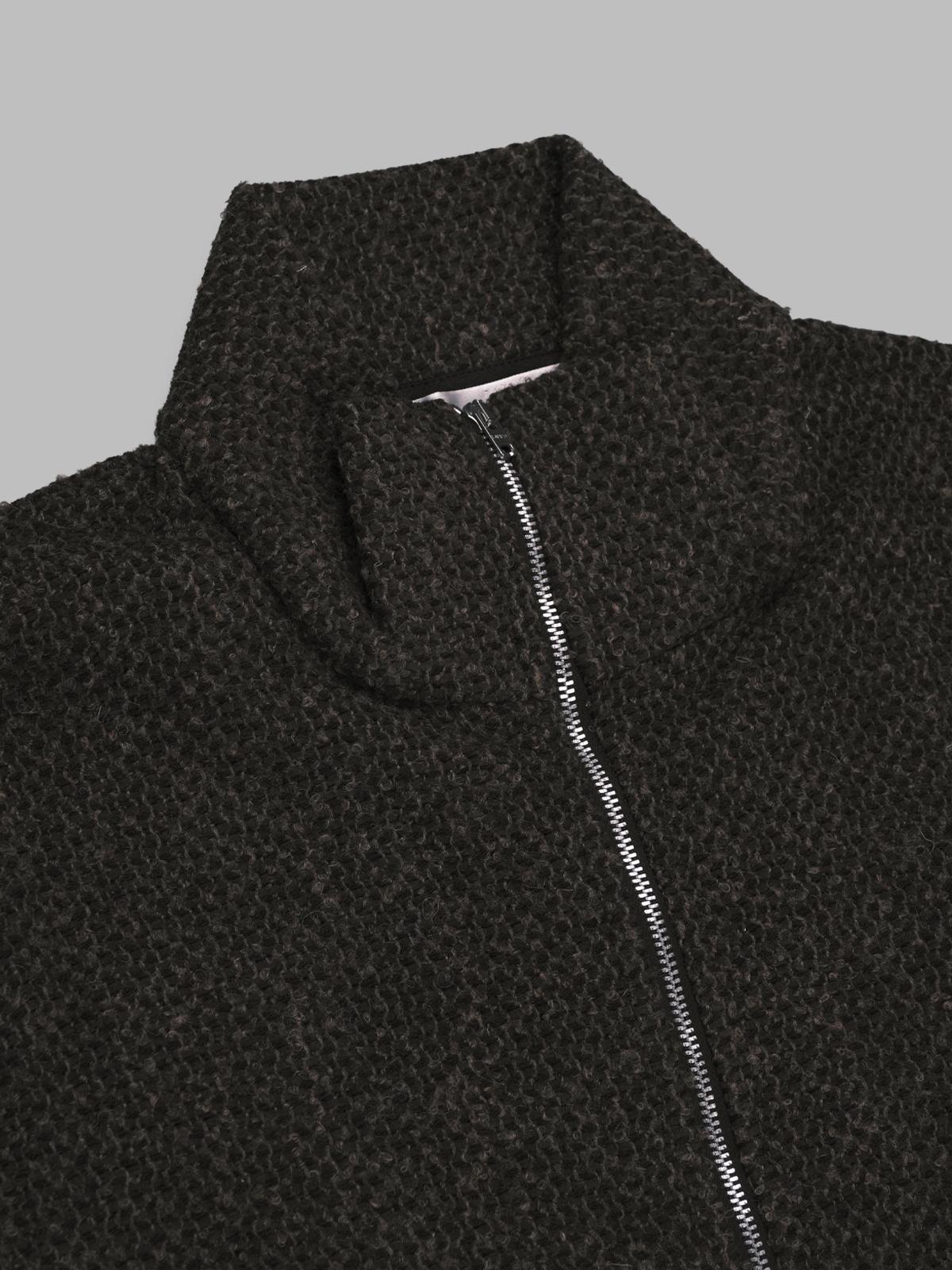 shrunken fullzip polo M4256SBS- BRW OUR LEGACY