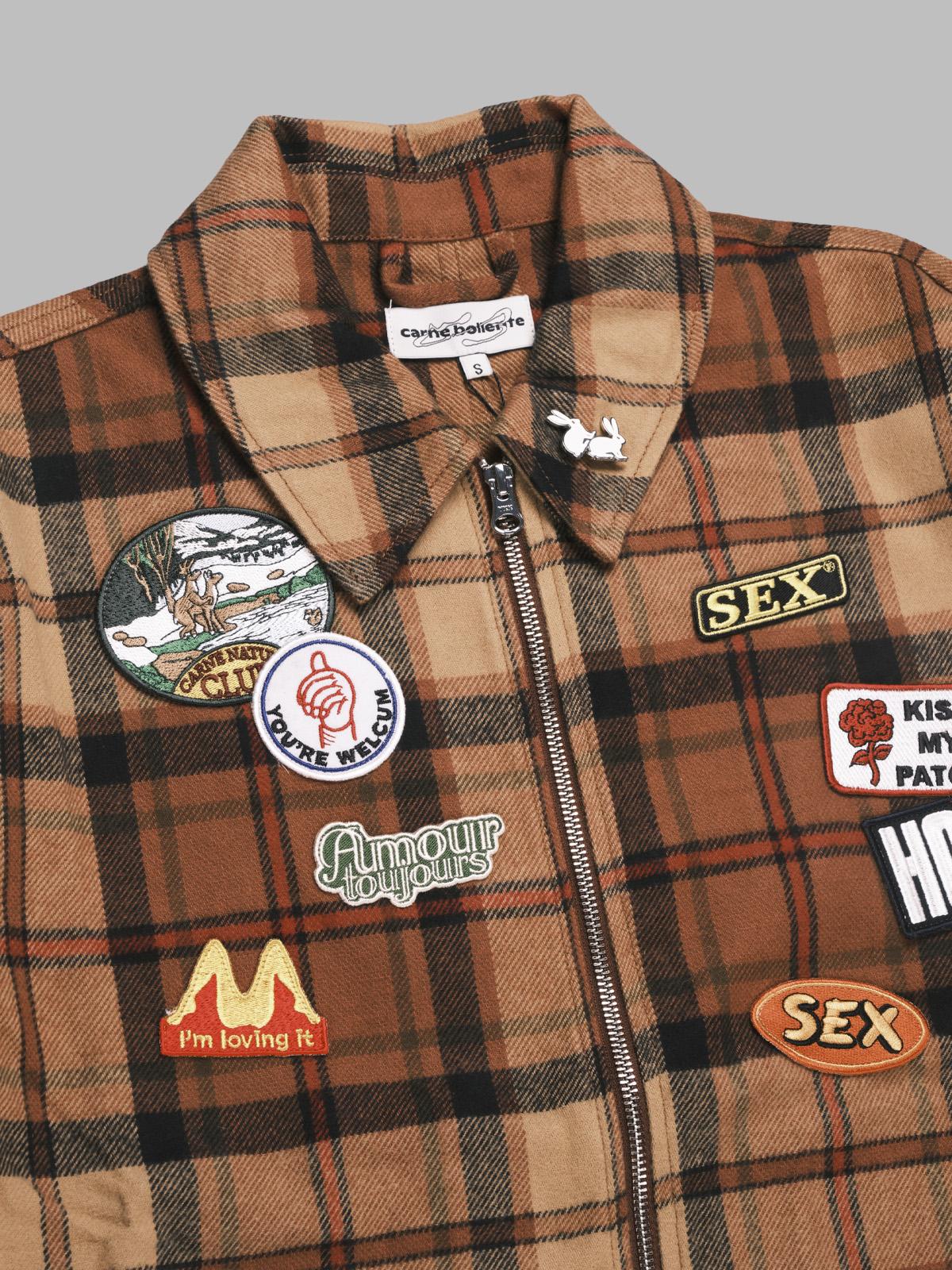 kiss my patch jacket AW25FJK0101- MULTI CARNE BOLLENTE