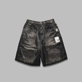 aged satin shorts J14PT143- BK MAISON MIHARA YASUHIRO