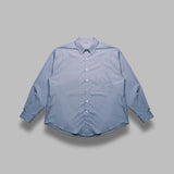 washed finx twill big shirt A25AS02TN- BL AURALEE