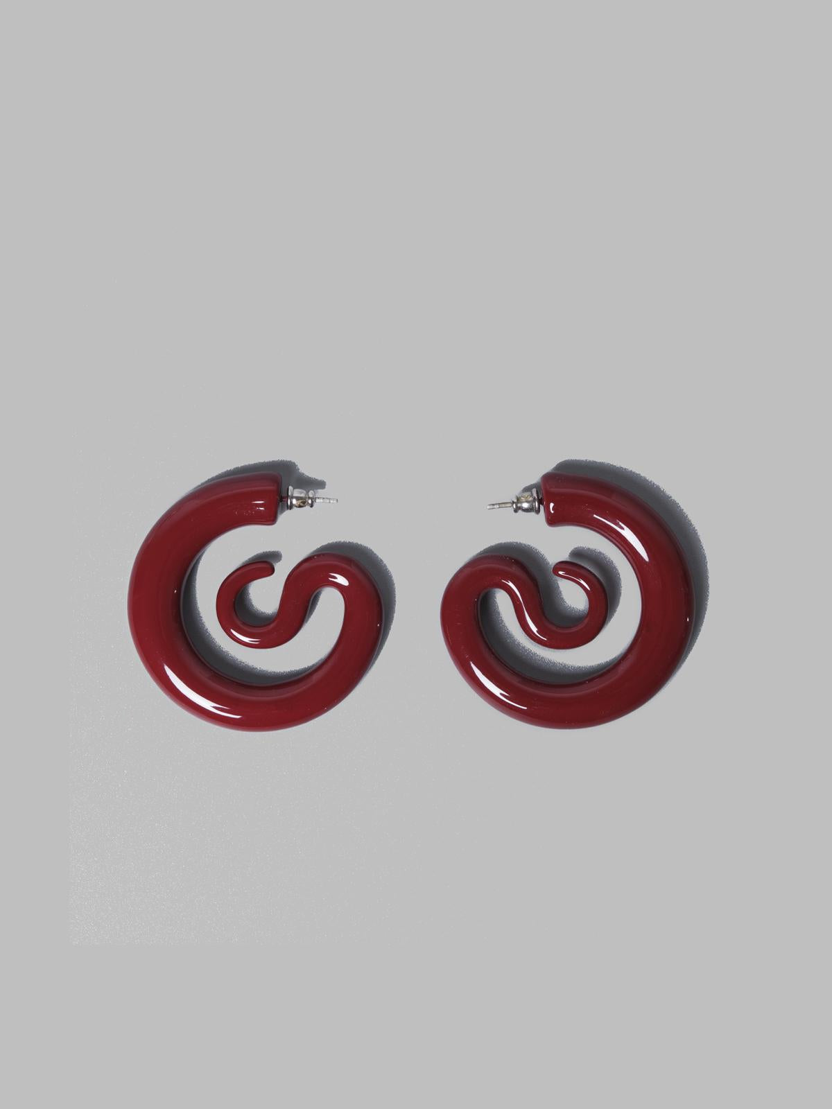 serpent hoops medium - lacquered copper made in italy F24-EA016-P RD PANCONESI