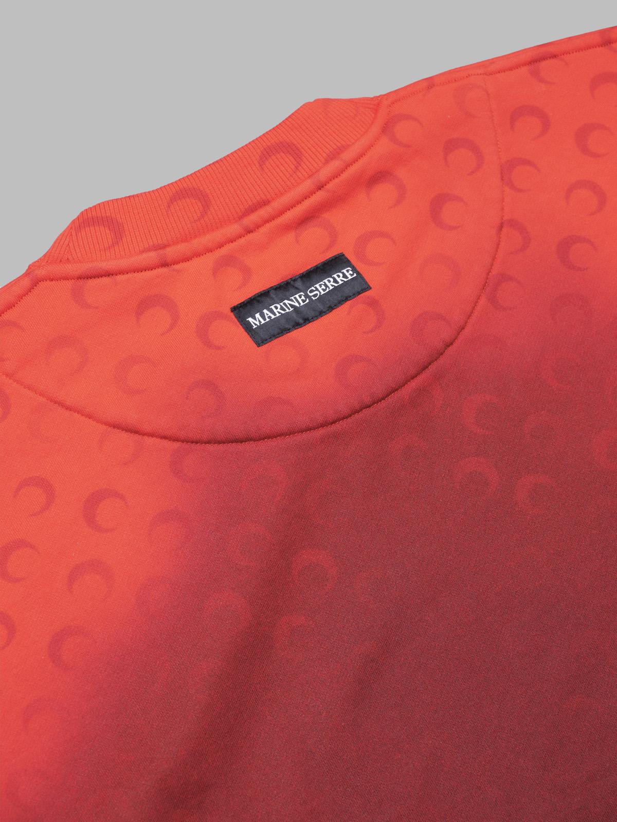 moon faded fleece oversized sweatshirt - 100% cotton made in portugal UST022A-CJER0073- RD10 MARINE SERRE