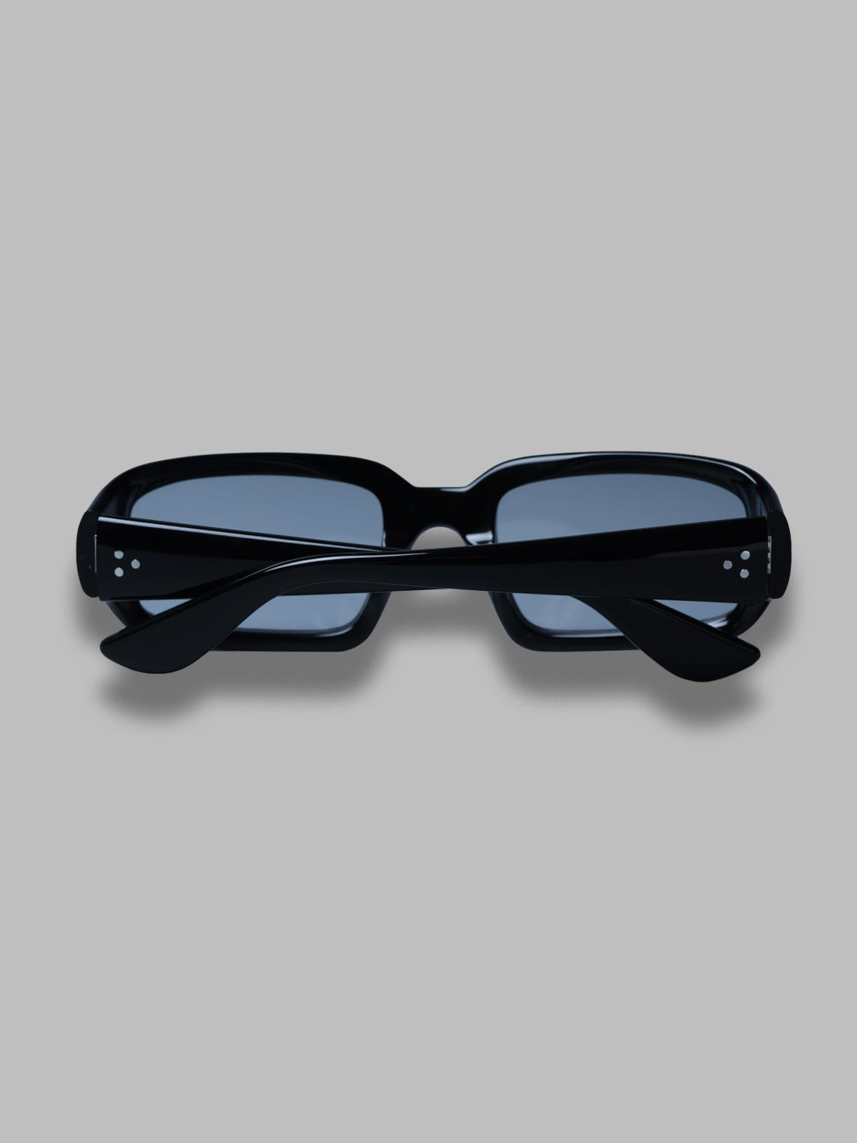 mektoub sunglasses - black acetate, rif blue lens - made in japan PT-6202- BK PORT TANGER
