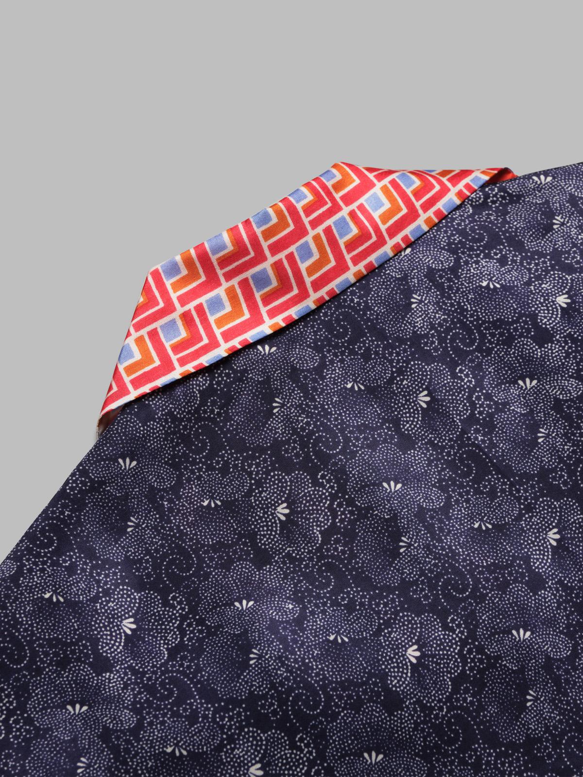 regenerated silk scarves bowling shirt USI025A-UWOV0028- MU00 MARINE SERRE