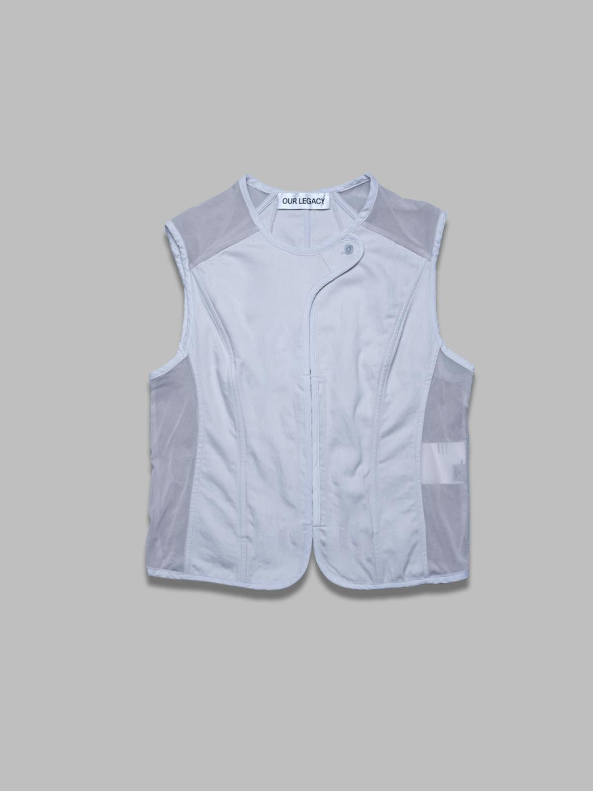 corset vest dust bunny distrupted sateen W2252CDB- DS OUR LEGACY