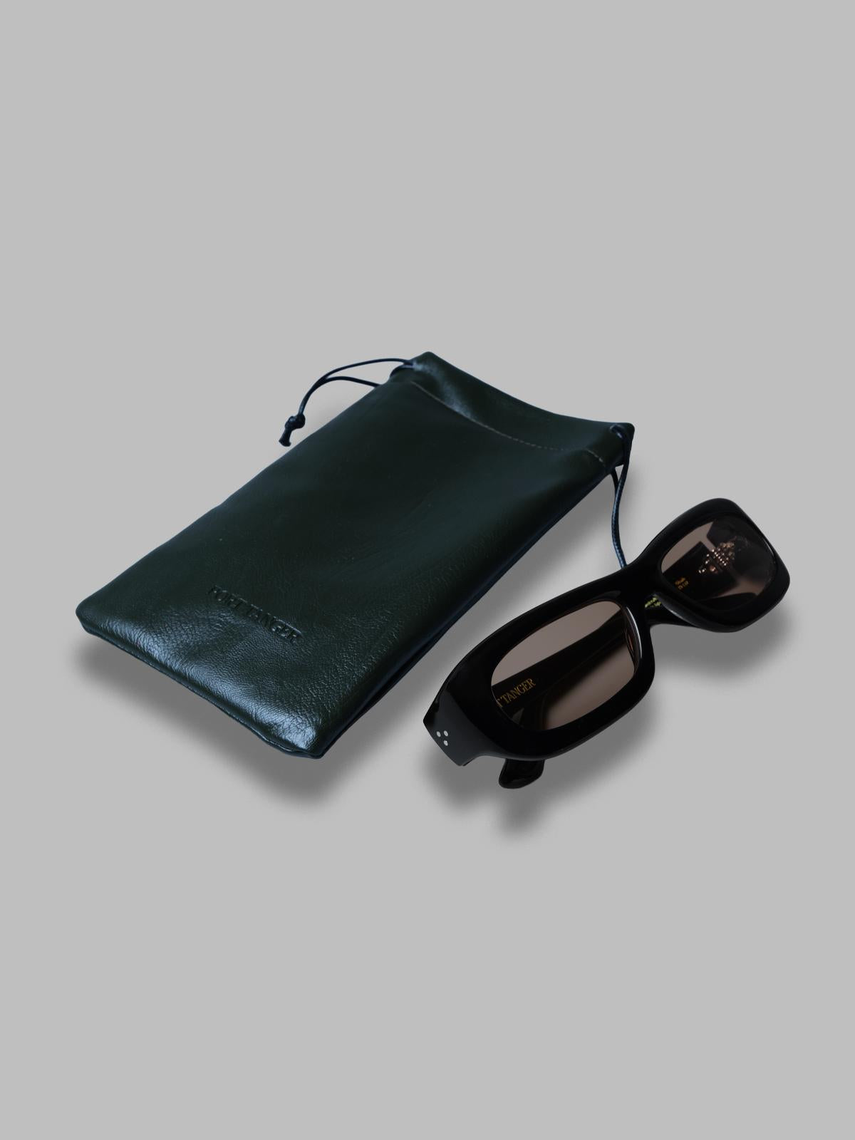 ghaib sunglasses - black acetate, amber lens - made in japan PT-5502- BK PORT TANGER