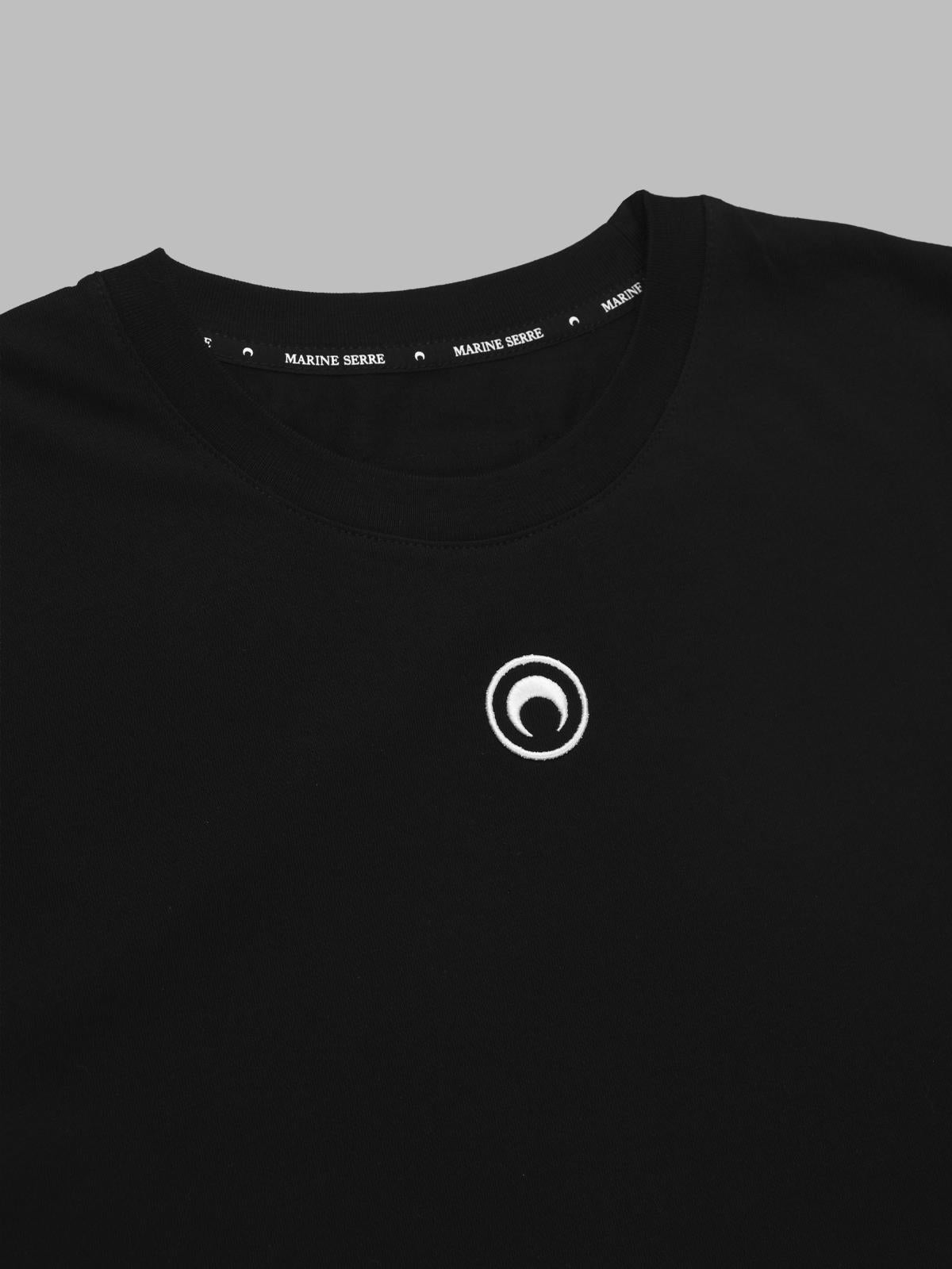 moon logo jersey ss t-shirt MTT077BCJER0009 BK99 MARINE SERRE