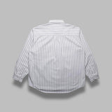 hendry shirt jac 100% cotton 'fountain' twill, 8 oz seaton stripe, wax / dark navy rinsed I034827- 2RM CARHARTT WIP