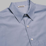 washed finx twill big shirt A25AS02TN- BL AURALEE