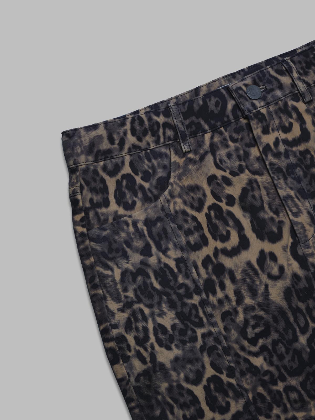 gz leane mw skirt - leopard print leather 10910458- MC GESTUZ