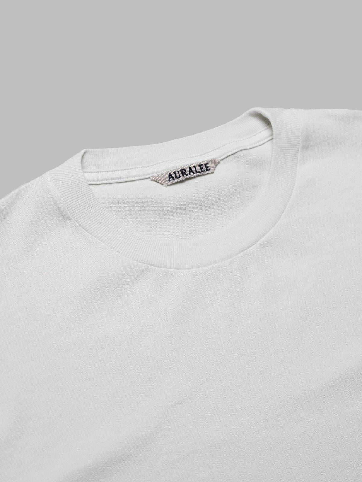 luster plaiting tee A00P02GT- WHT AURALEE