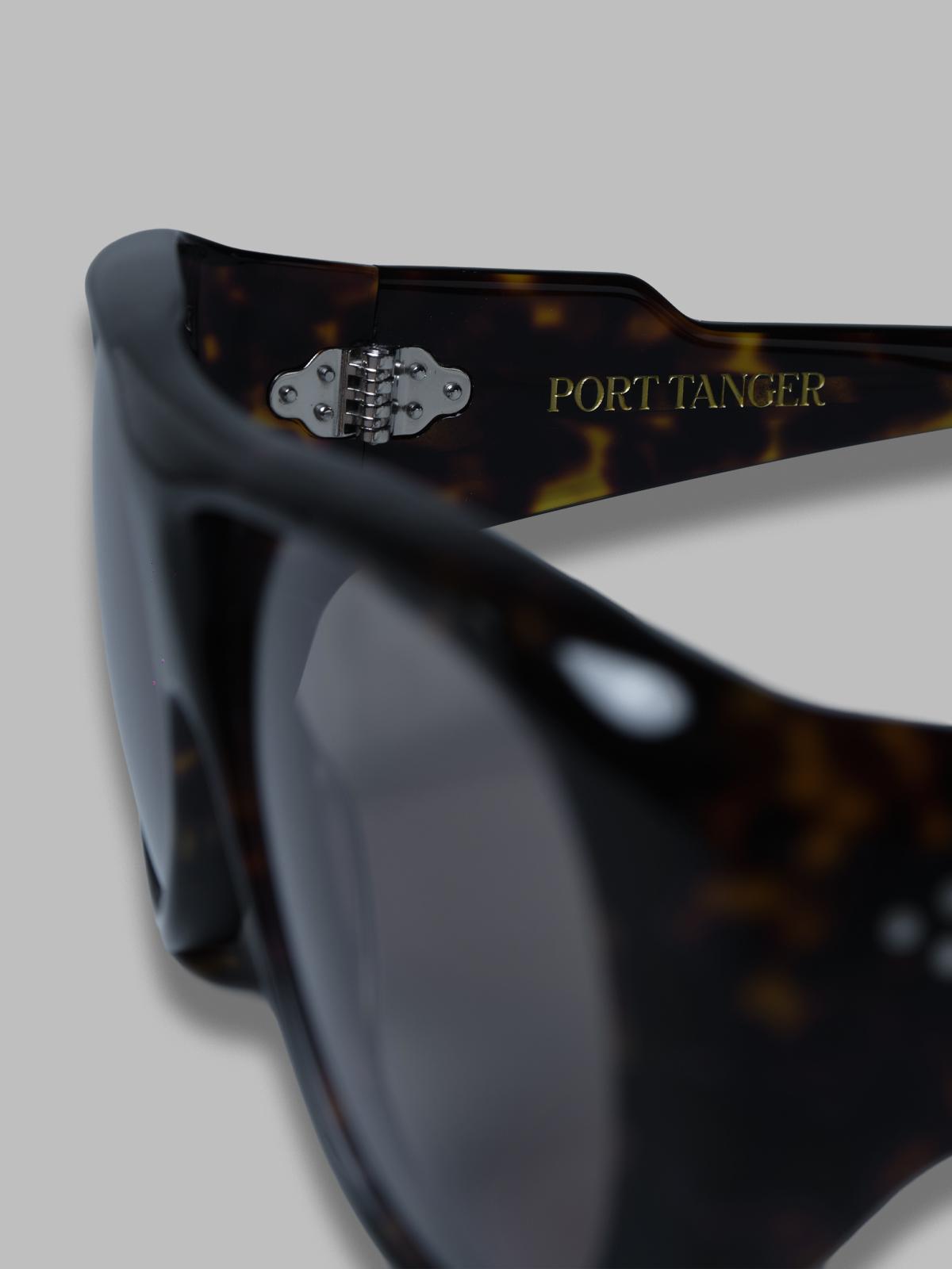 gambia sunglasses - myrrh acetate, olive lens - made in japan PT-6503- BR PORT TANGER