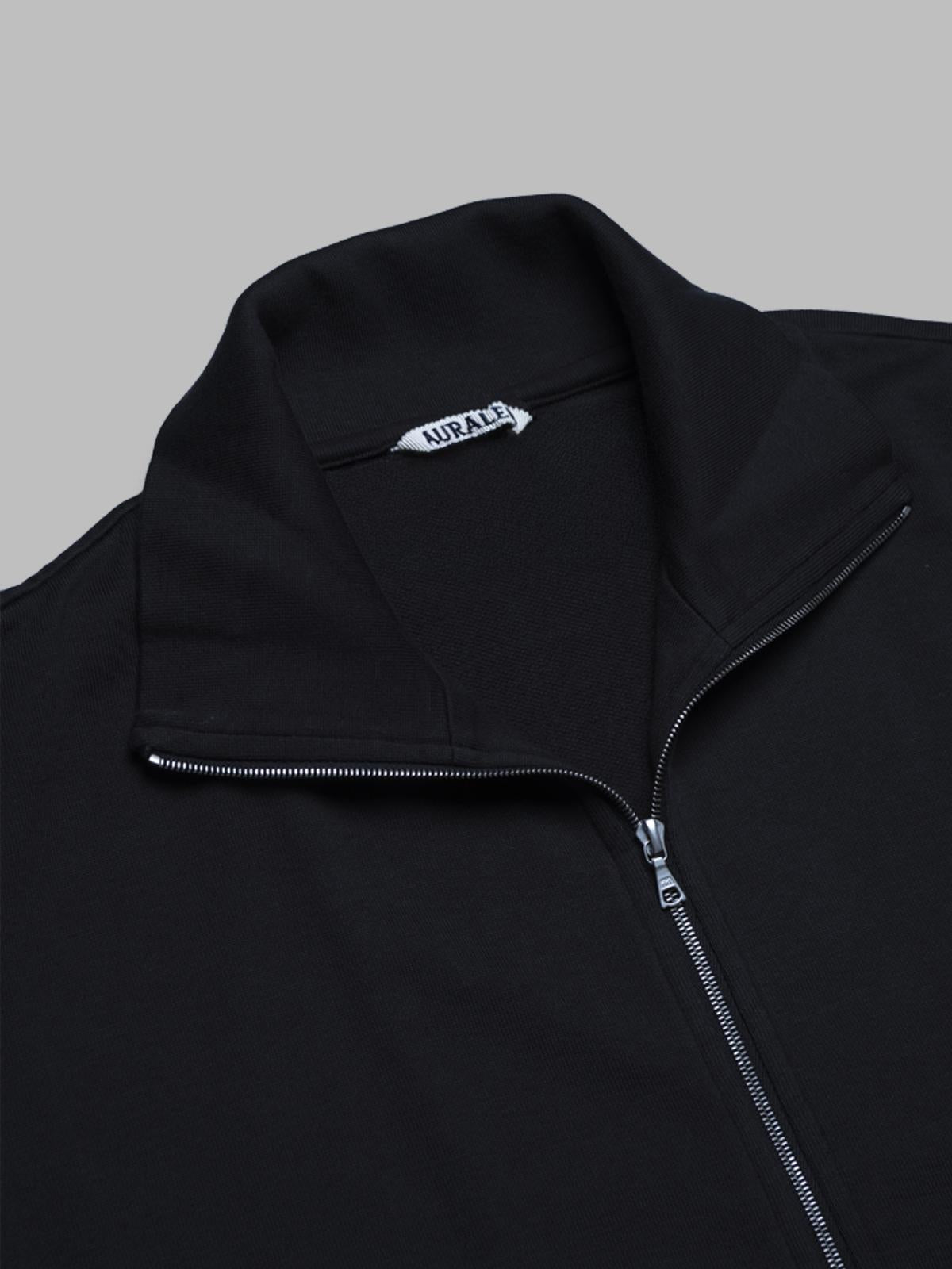 high gauge sweat zip cardigan A25SC02CU- BLK AURALEE