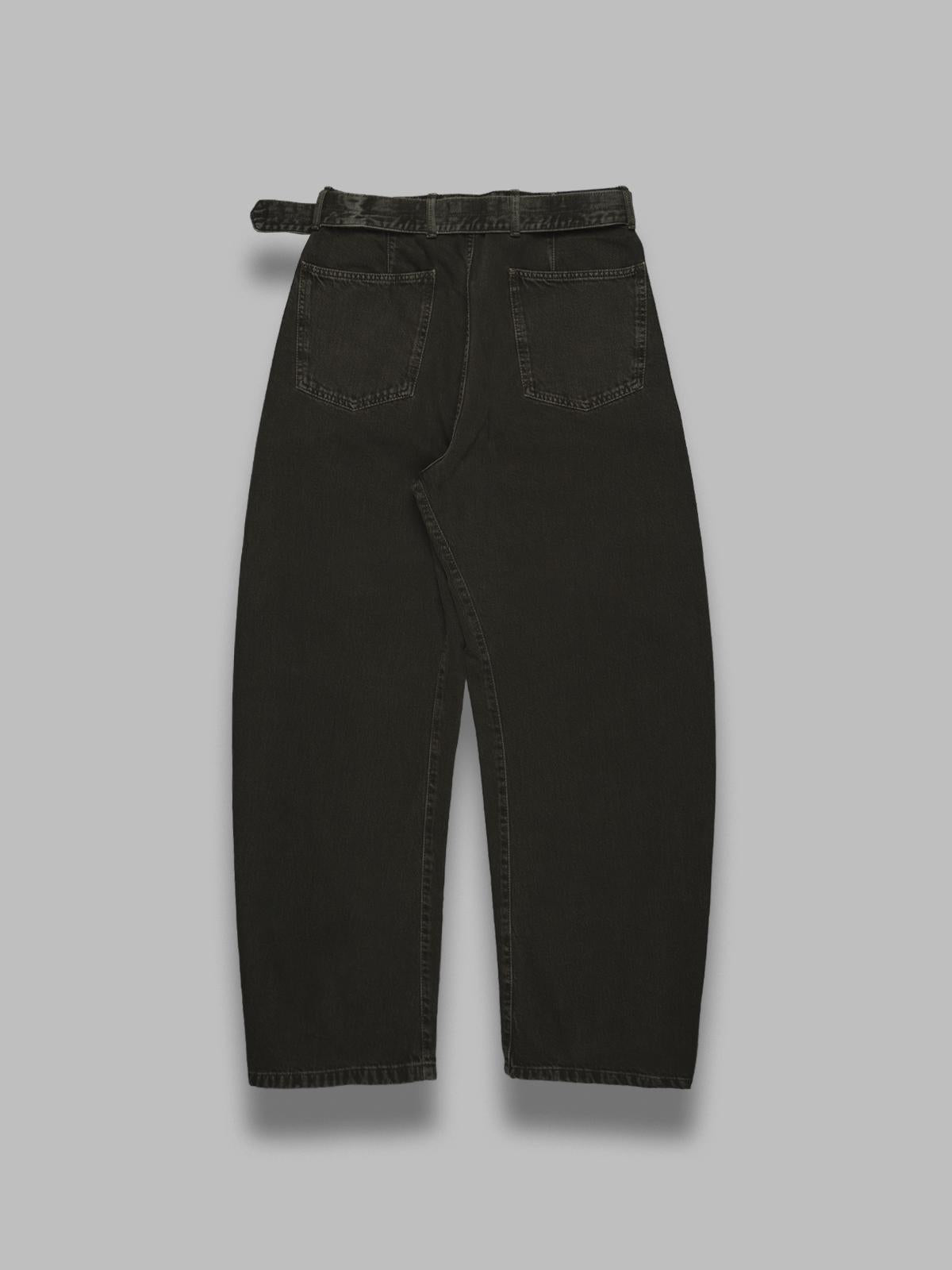 twisted belted pants PA326-LD1062- GR631 LEMAIRE