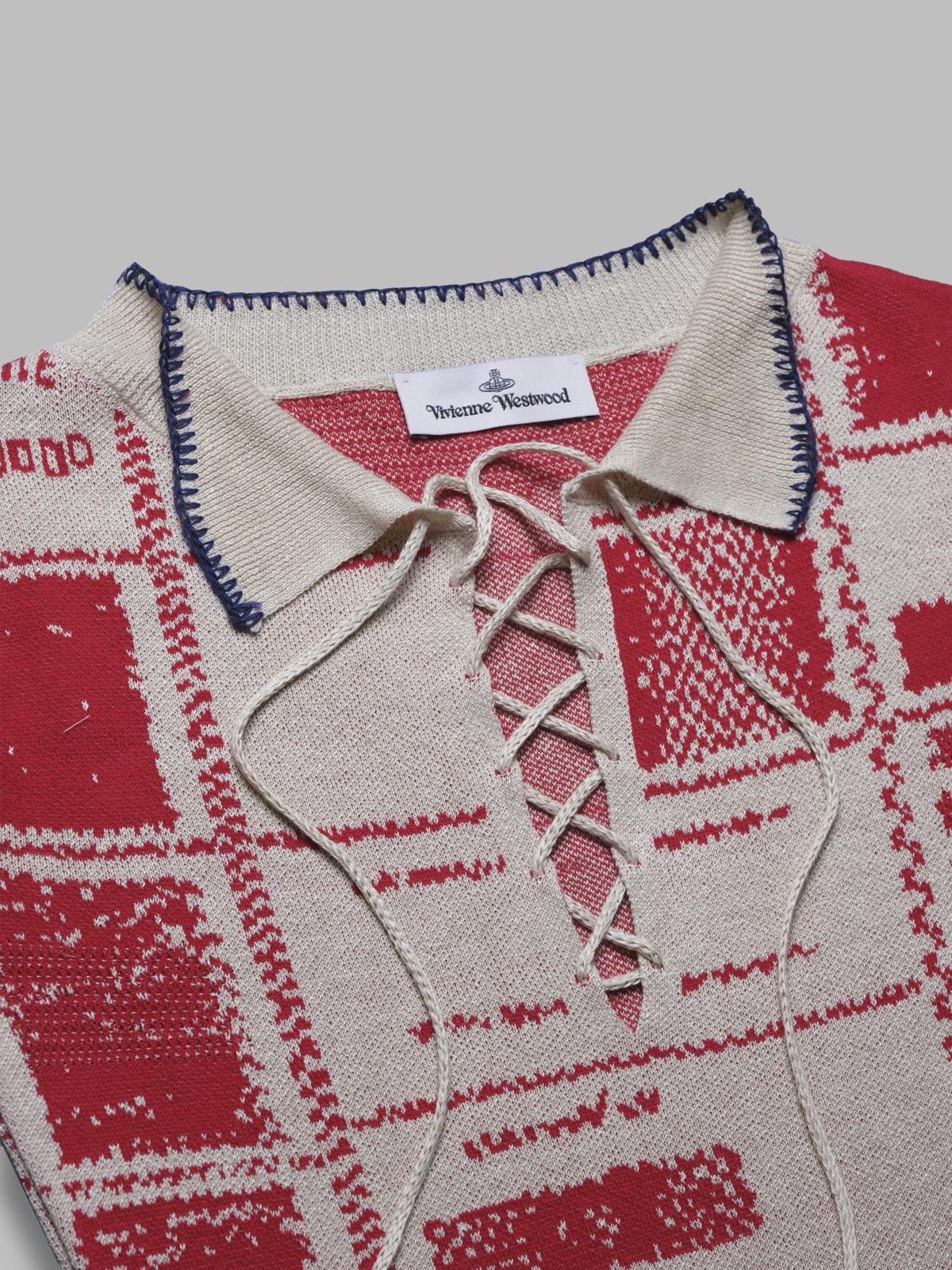 checked dress - beige/red 1801001G-Y003I- C401 VIVIENNE WESTWOOD