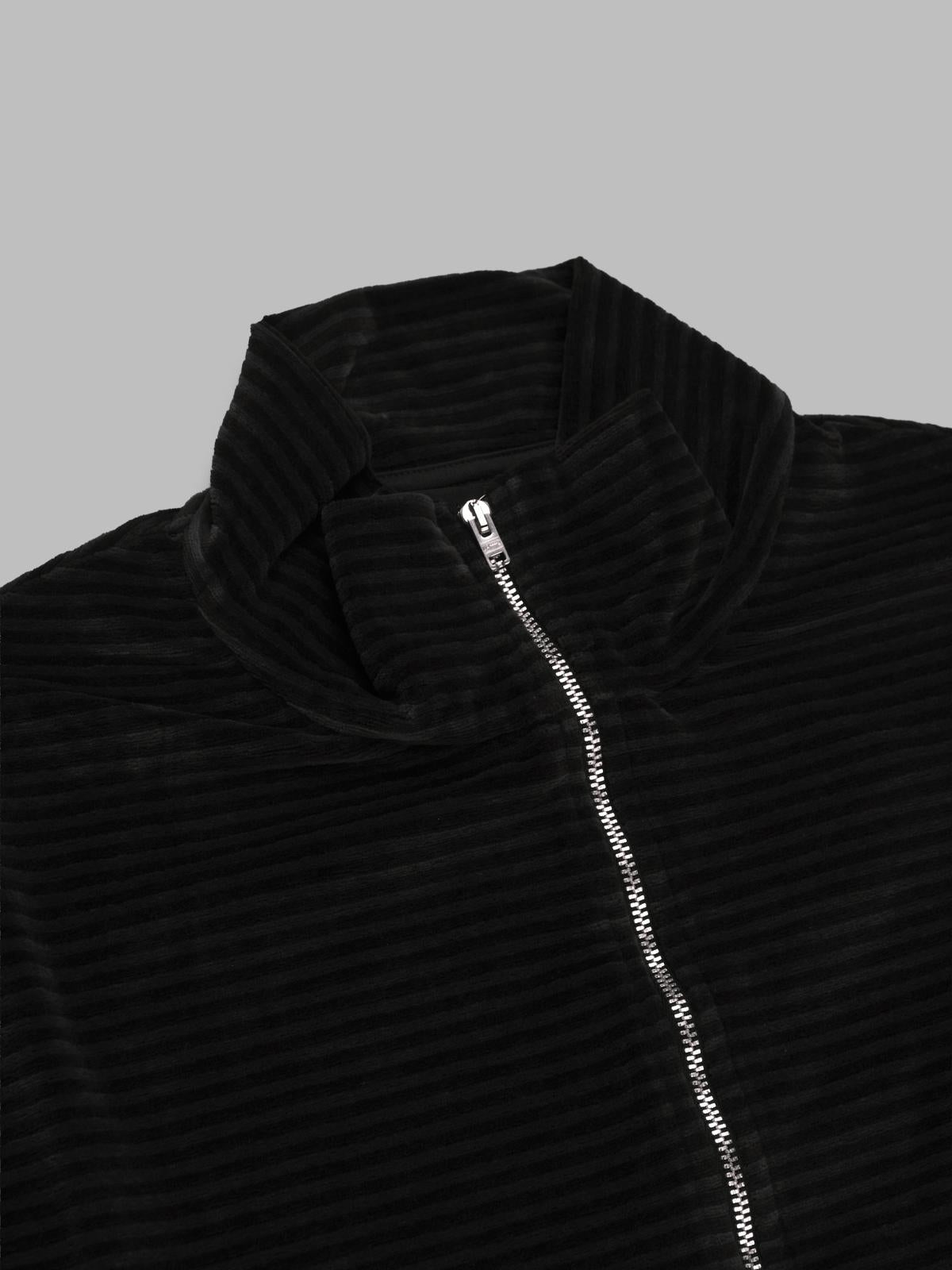 shrunken fullzip polo M4243SPS- BK OUR LEGACY