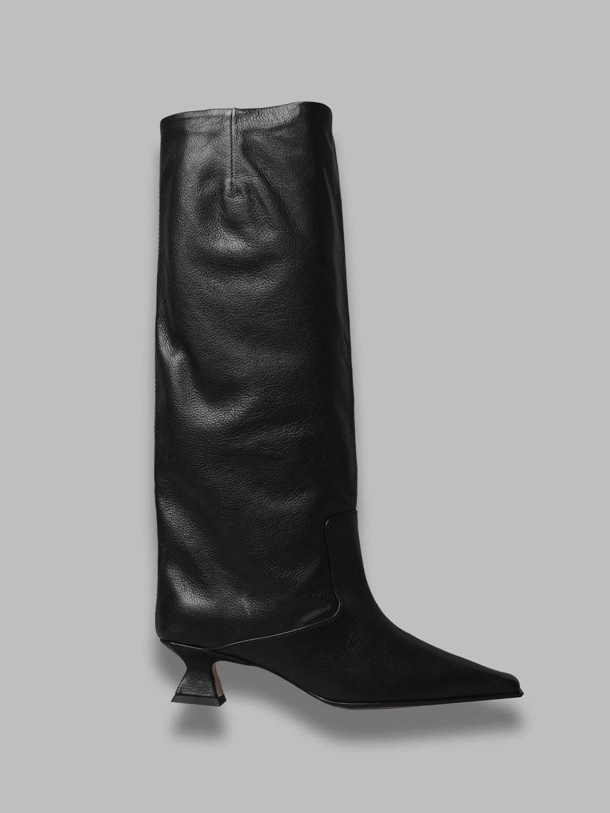 effie black tall boots MI_5871- BK MIISTA