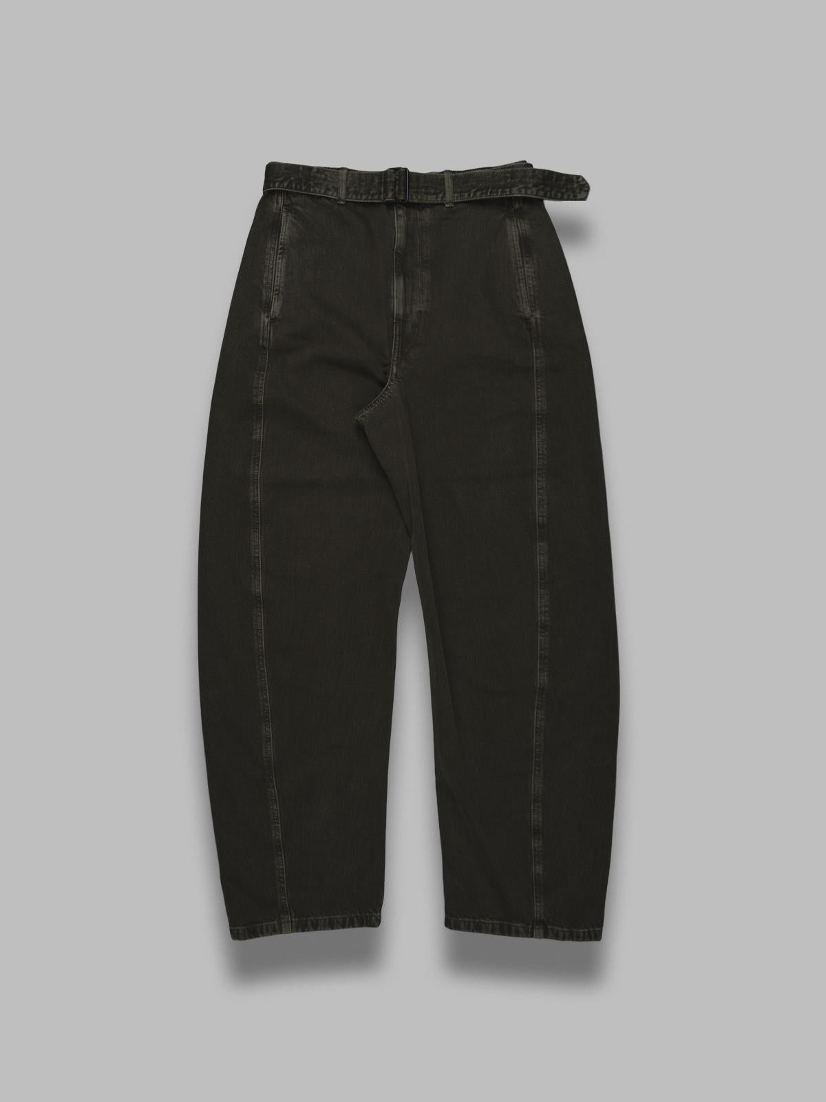 twisted belted pants PA326-LD1062- GR631 LEMAIRE