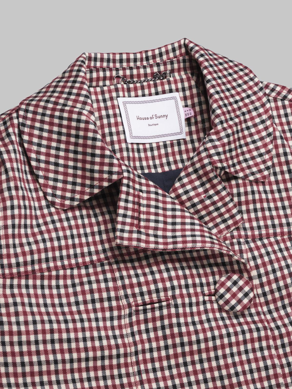the marie mini check jacket VOL2626- MULTI HOUSE OF SUNNY
