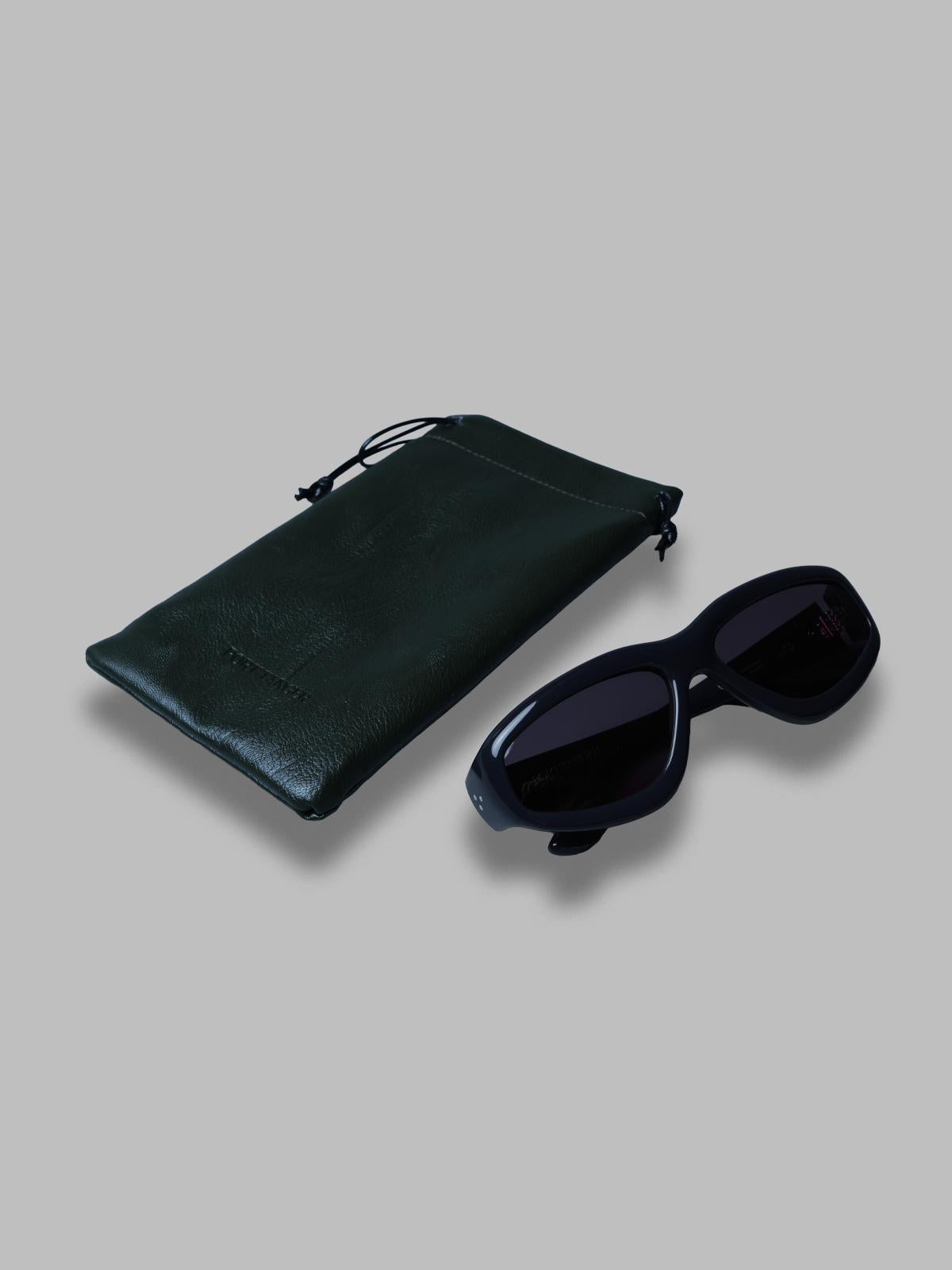 irfan sunglasses - mediterranee acetate, black lens - made in japan PT-5805- BL PORT TANGER