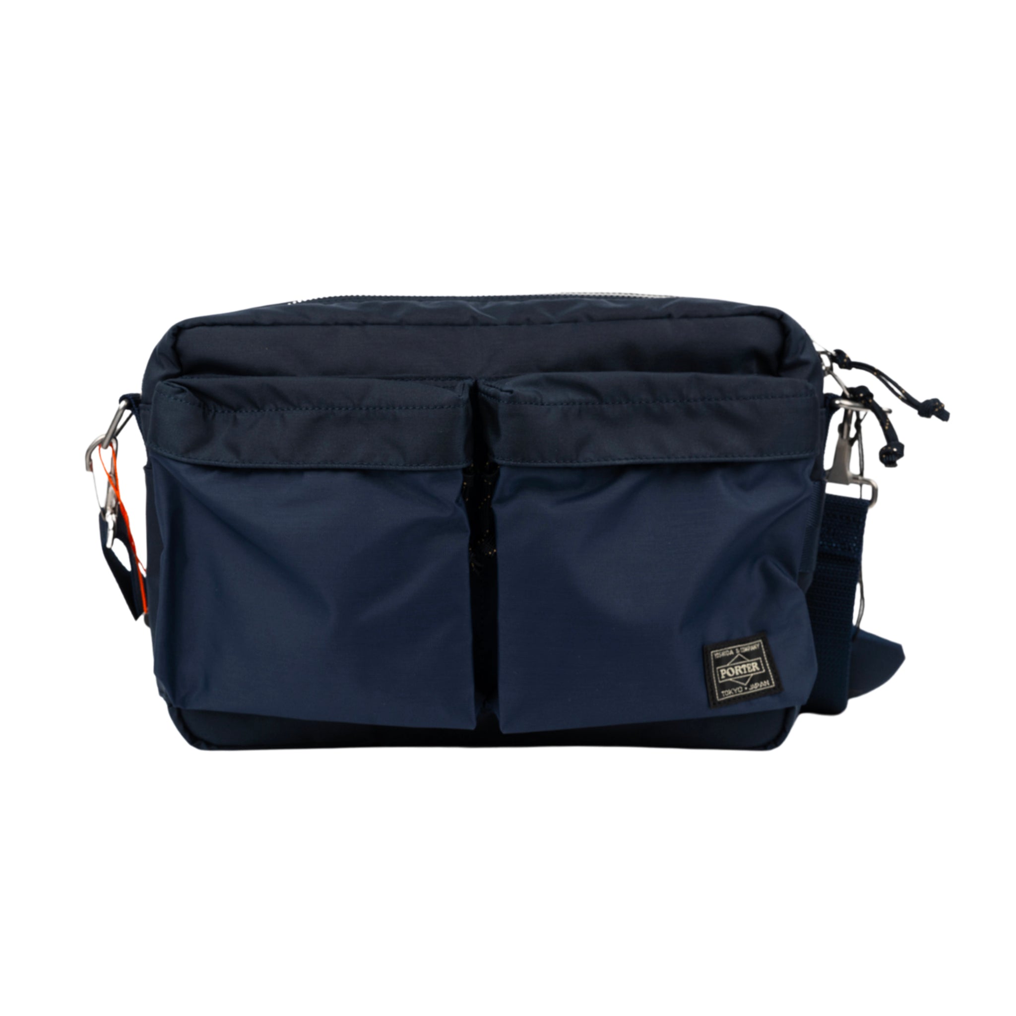 Force borsa a tracolla in nylon in blu navy