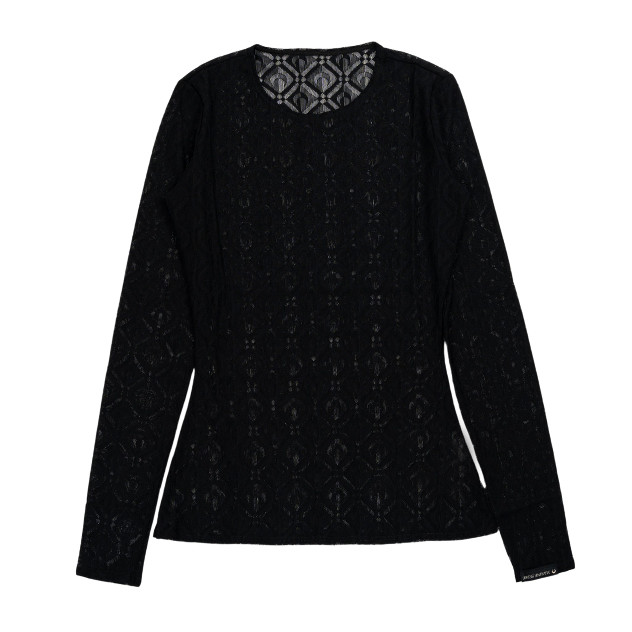 Maglia in rete Jacquard Moon Diamant in nero