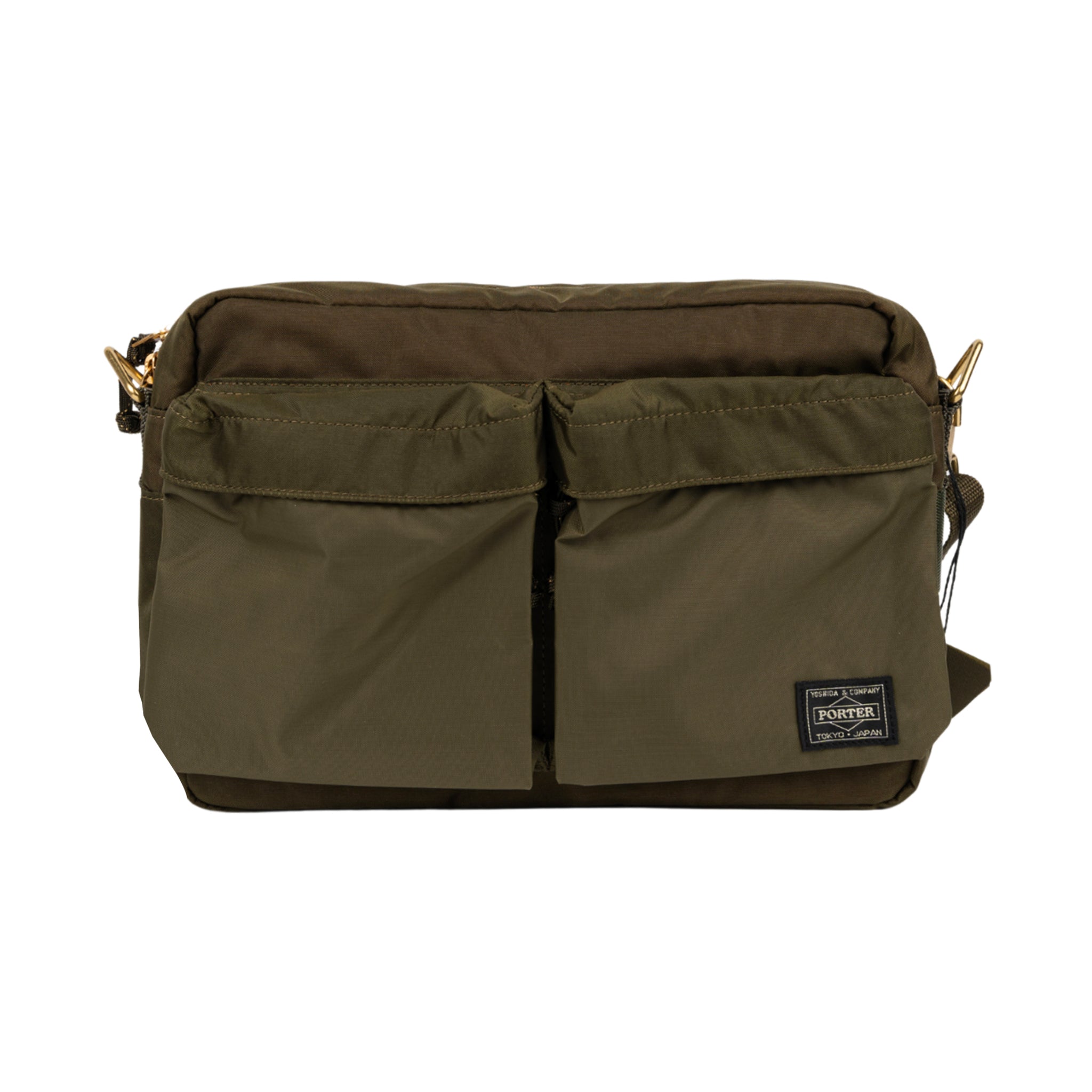 Force borsa a tracolla in nylon in olive