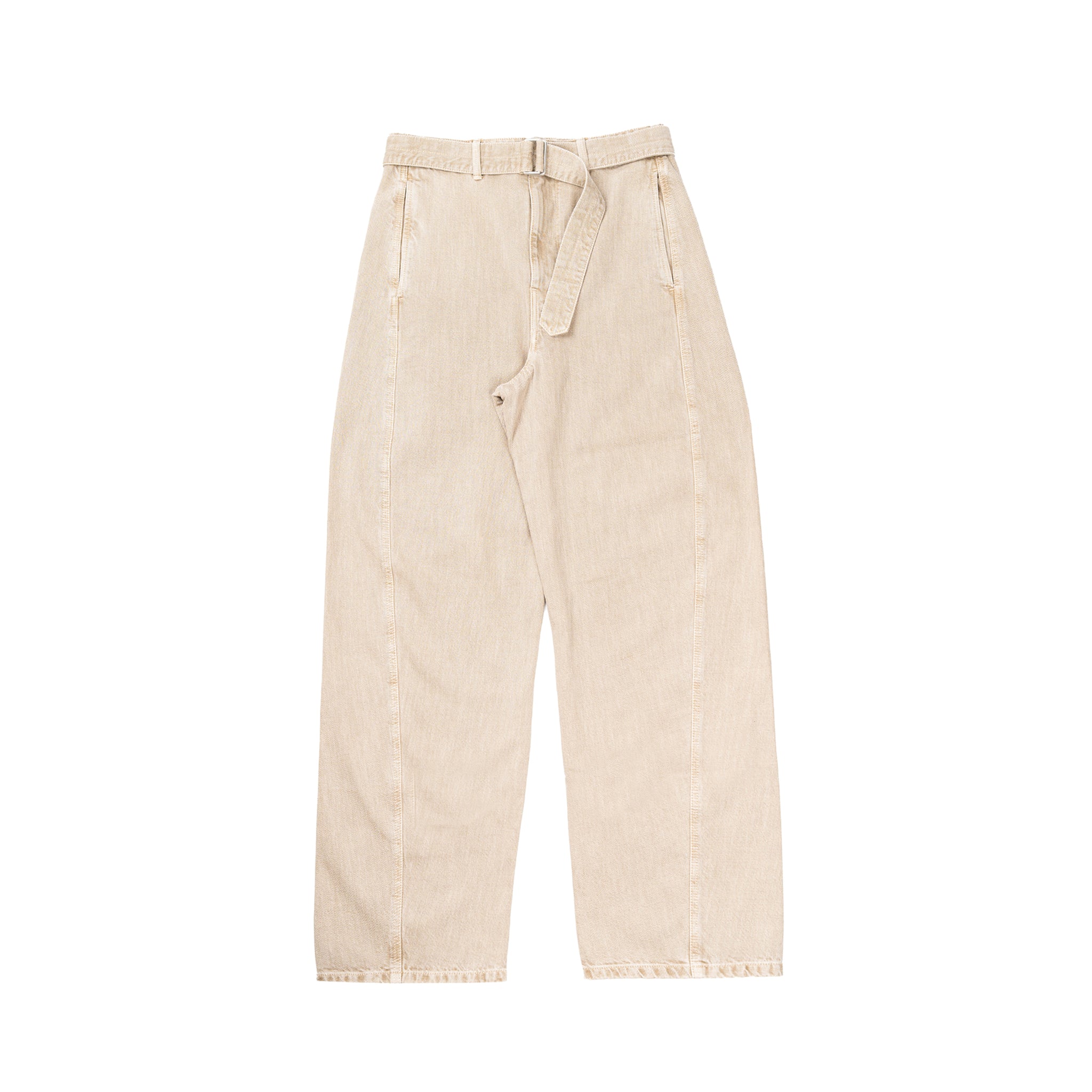 Twisted pantalone con cintura in beige