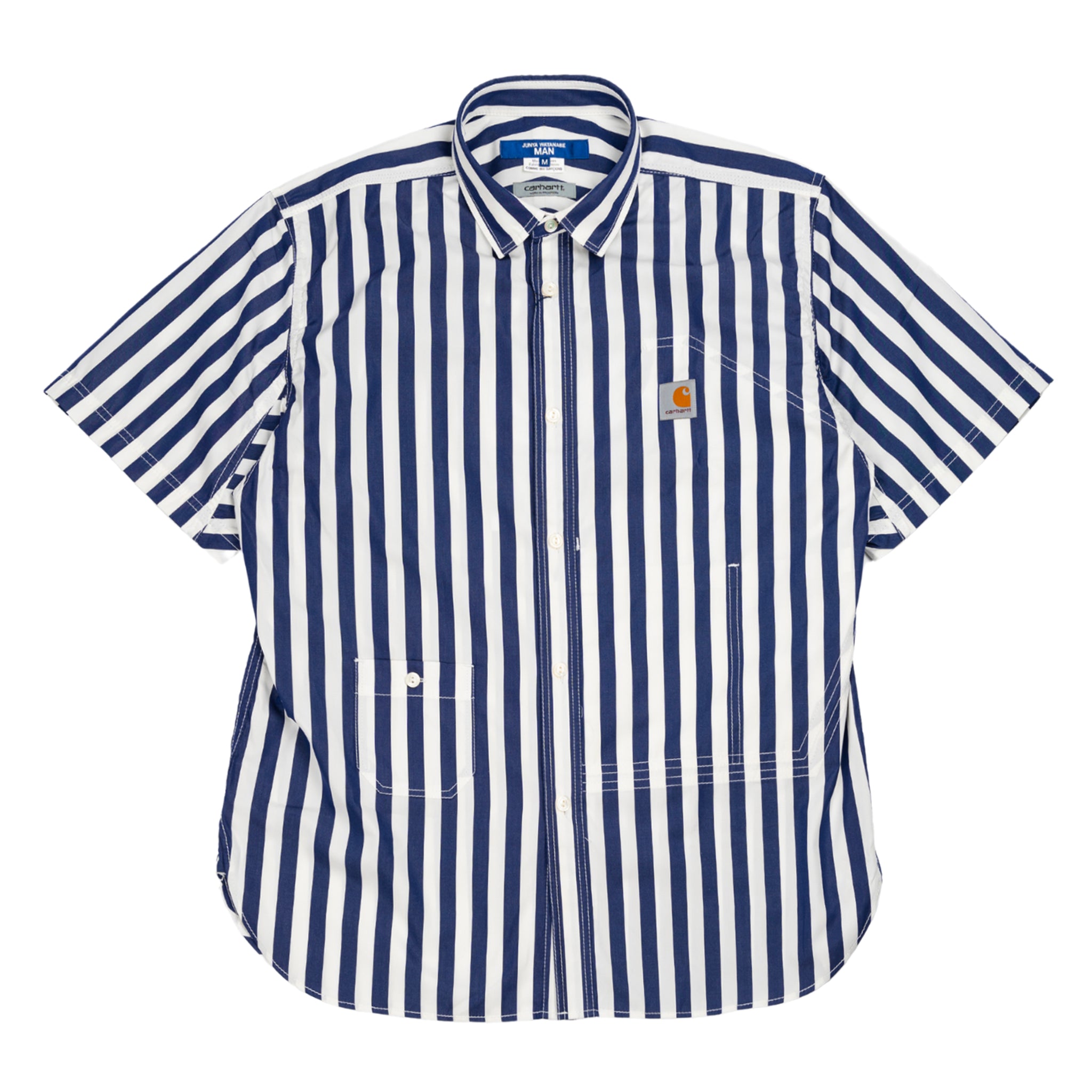 Camicia Junya Watanabe Man x Carhartt in blu e bianco