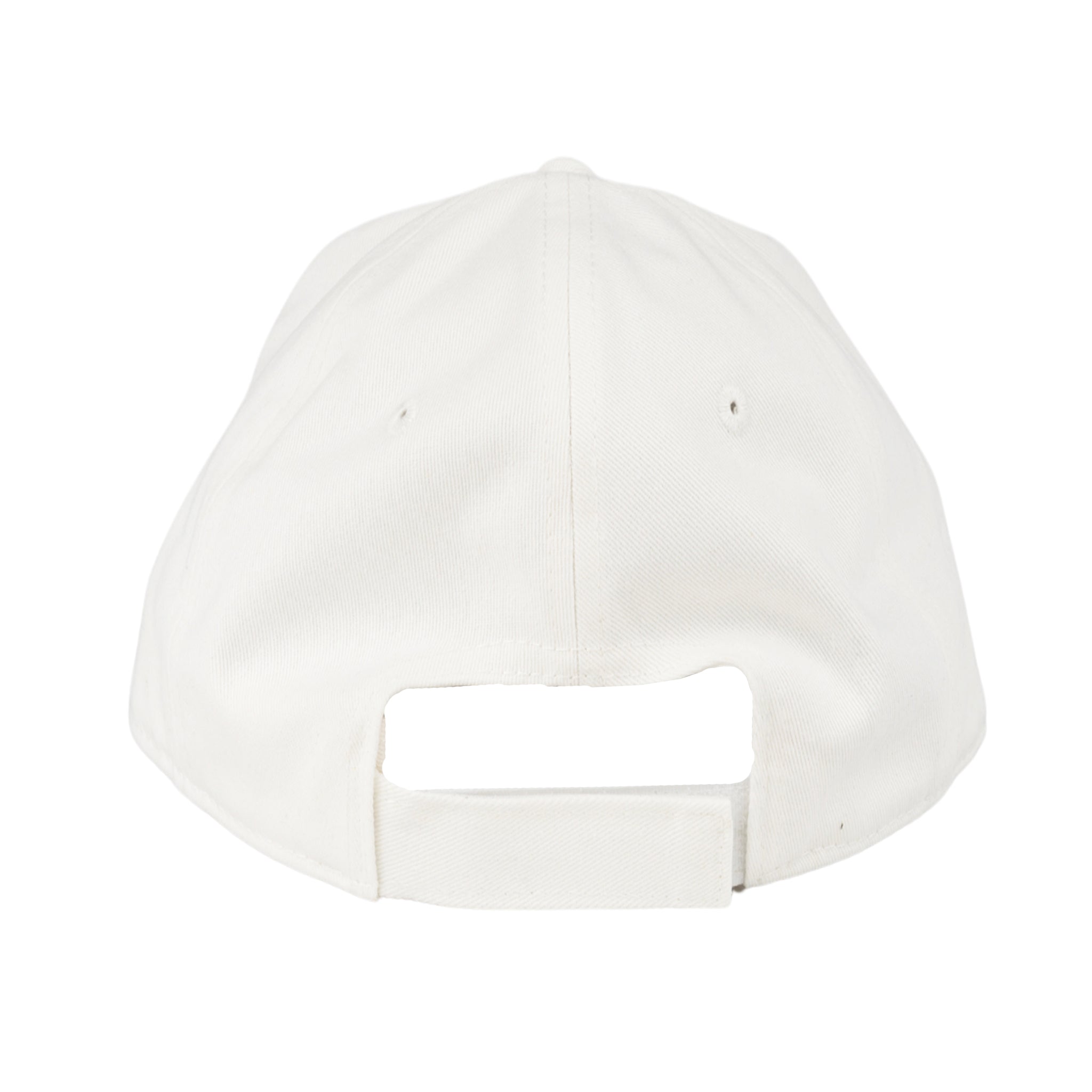 Six Panel cappello in cotone in bianco