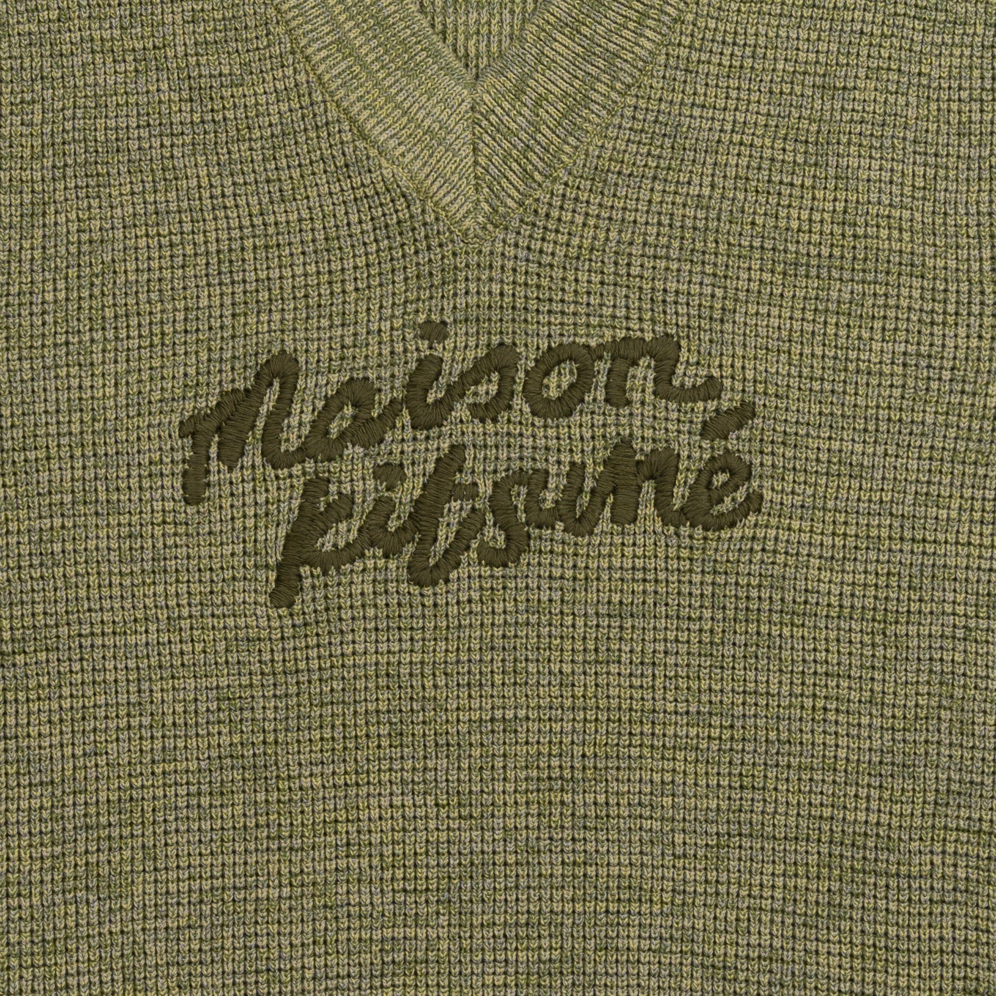 Maison Kitsunè Handwriting gilet oversize in cotone in kaki