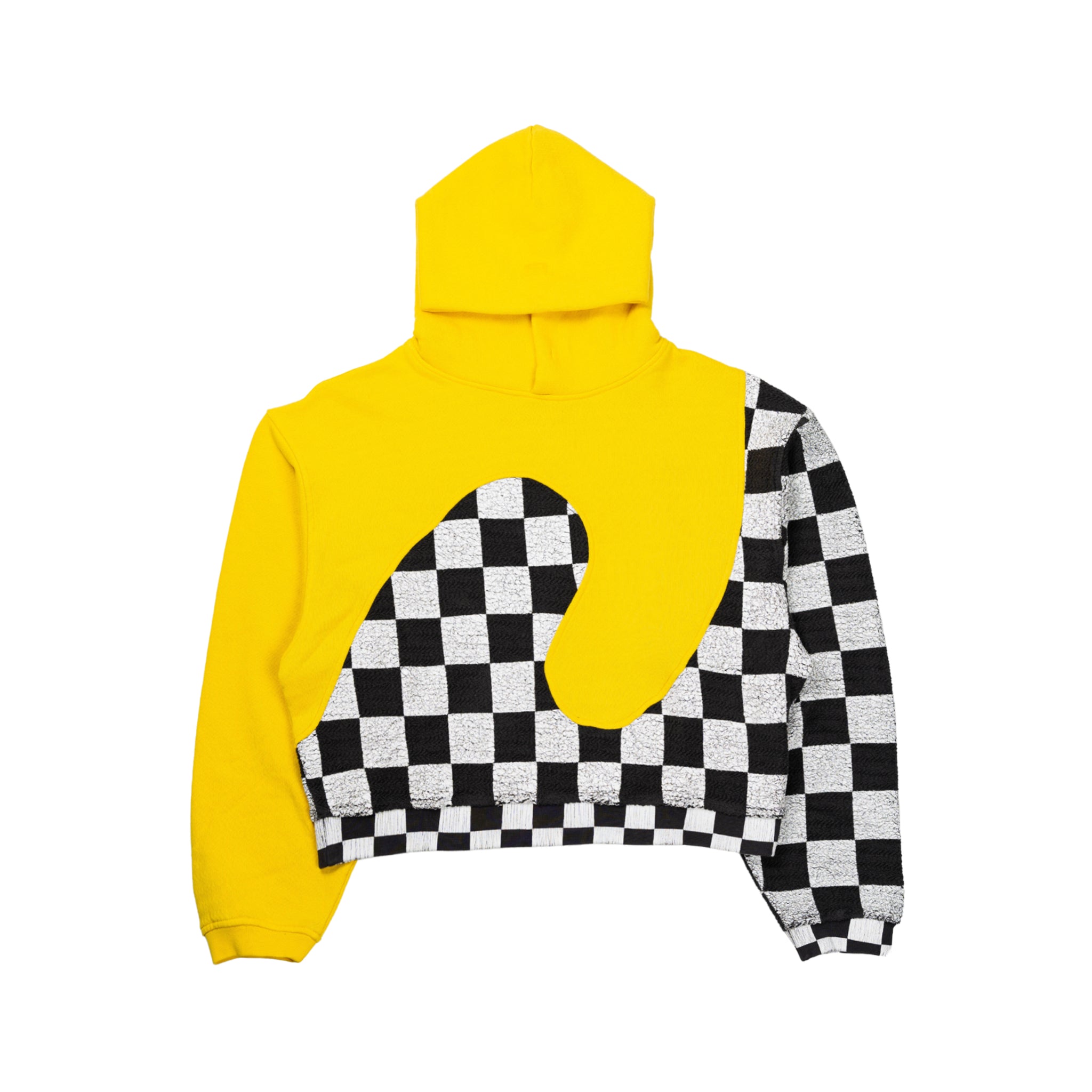 Checker Swirl felpa in giallo