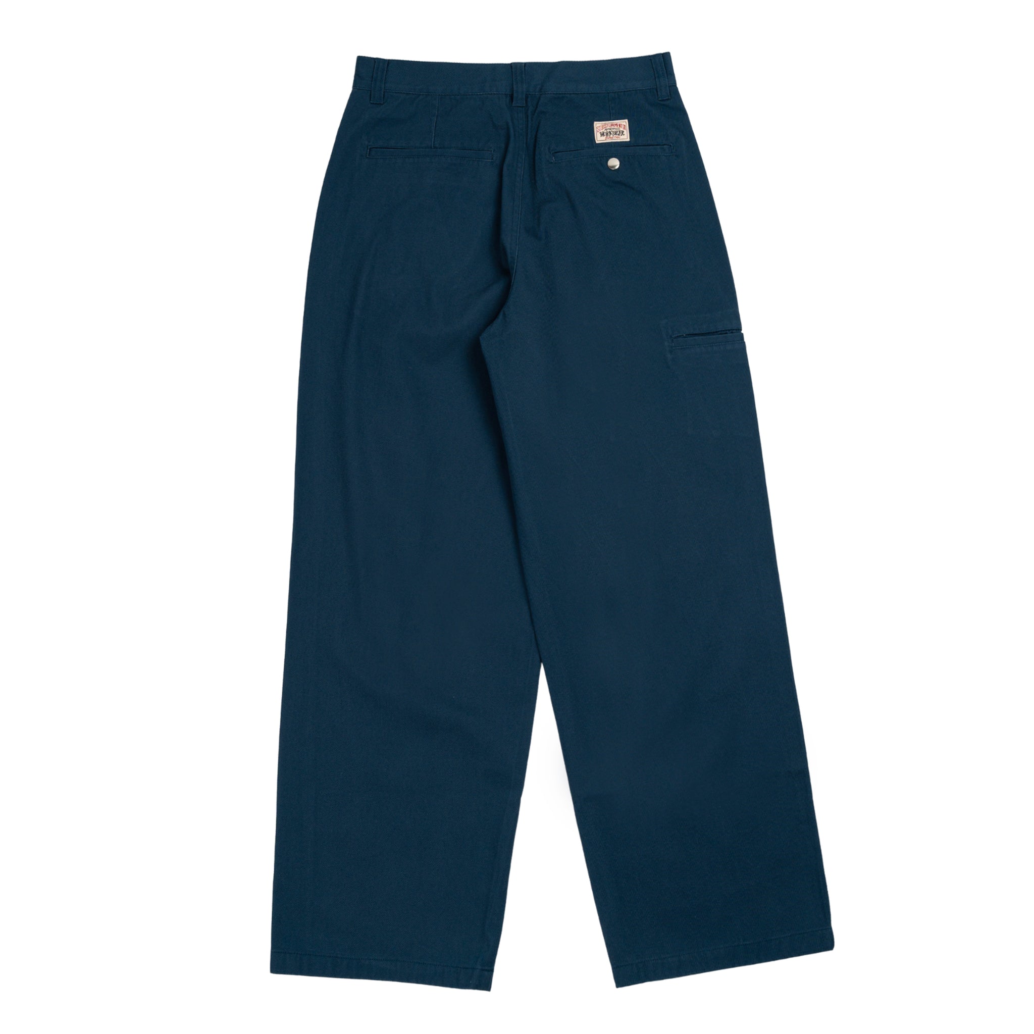 Twill Workgear pantalone in cotone in blu navy