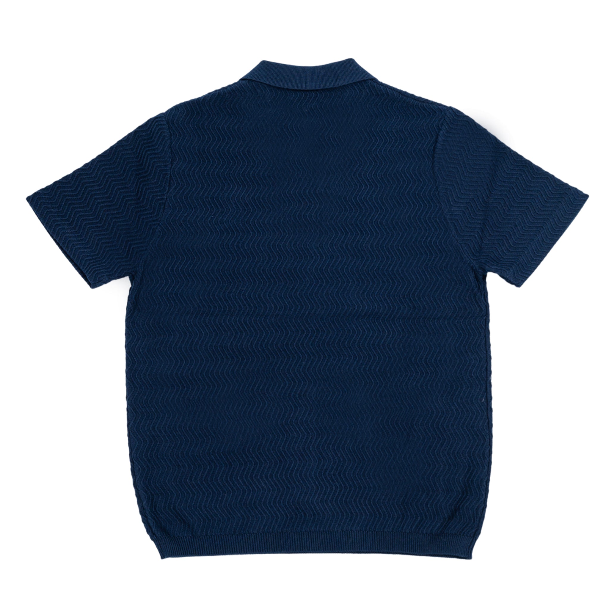 Wave polo t-shirt in blu navy