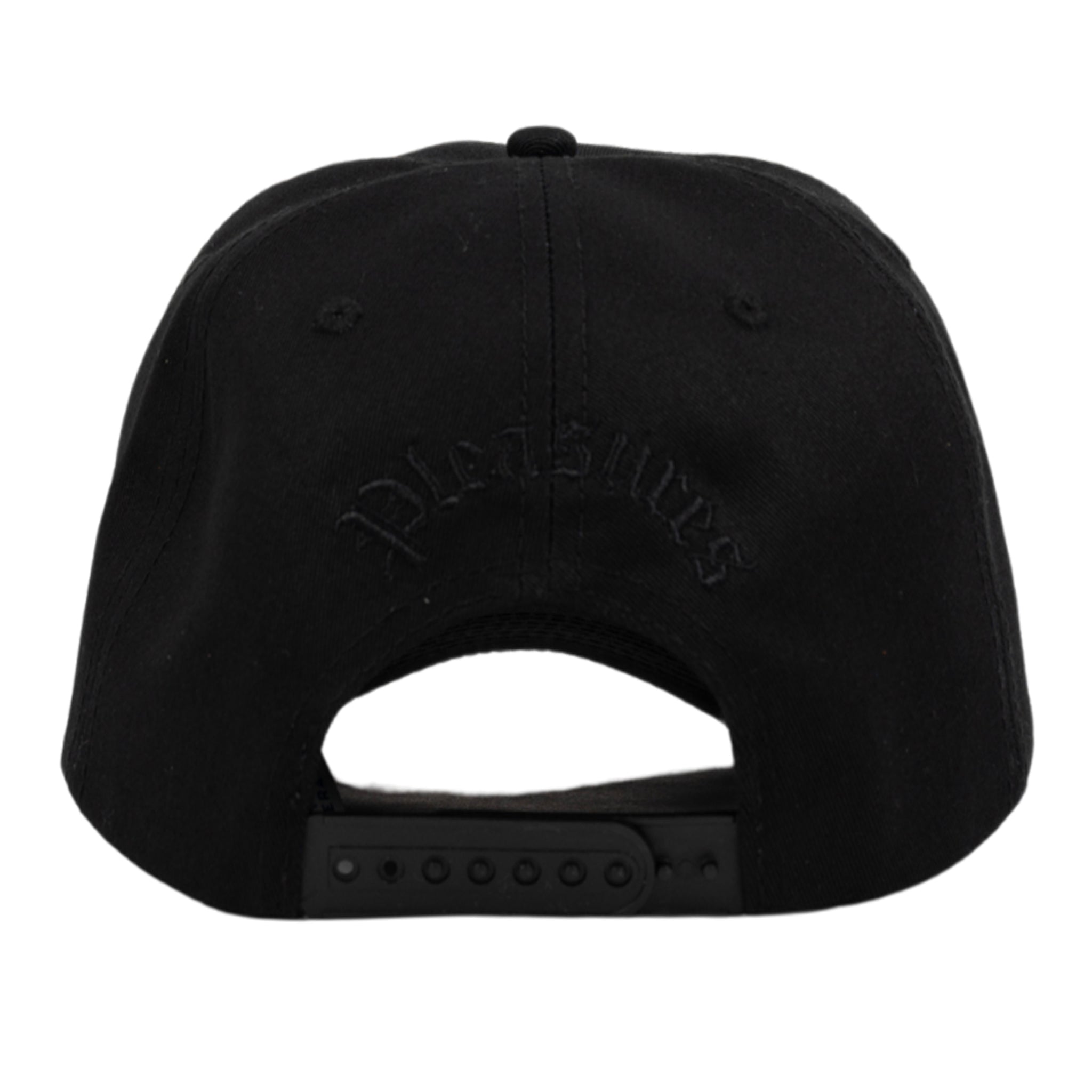 Chrome snapback in cotone in nero