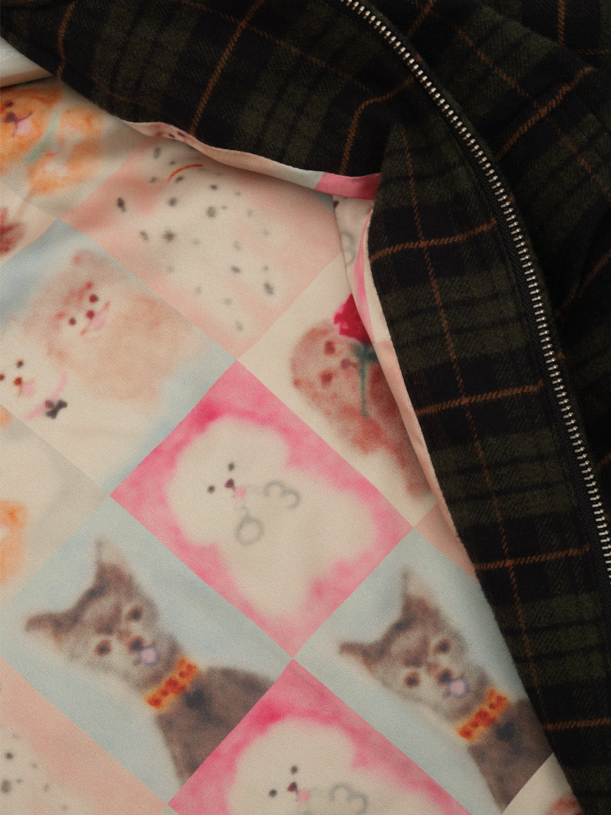 stay plaid jacket AW26OW0101- MULTI CARNE BOLLENTE 