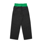contrast waist wide trousers FW26MB105- BKGN LII 
