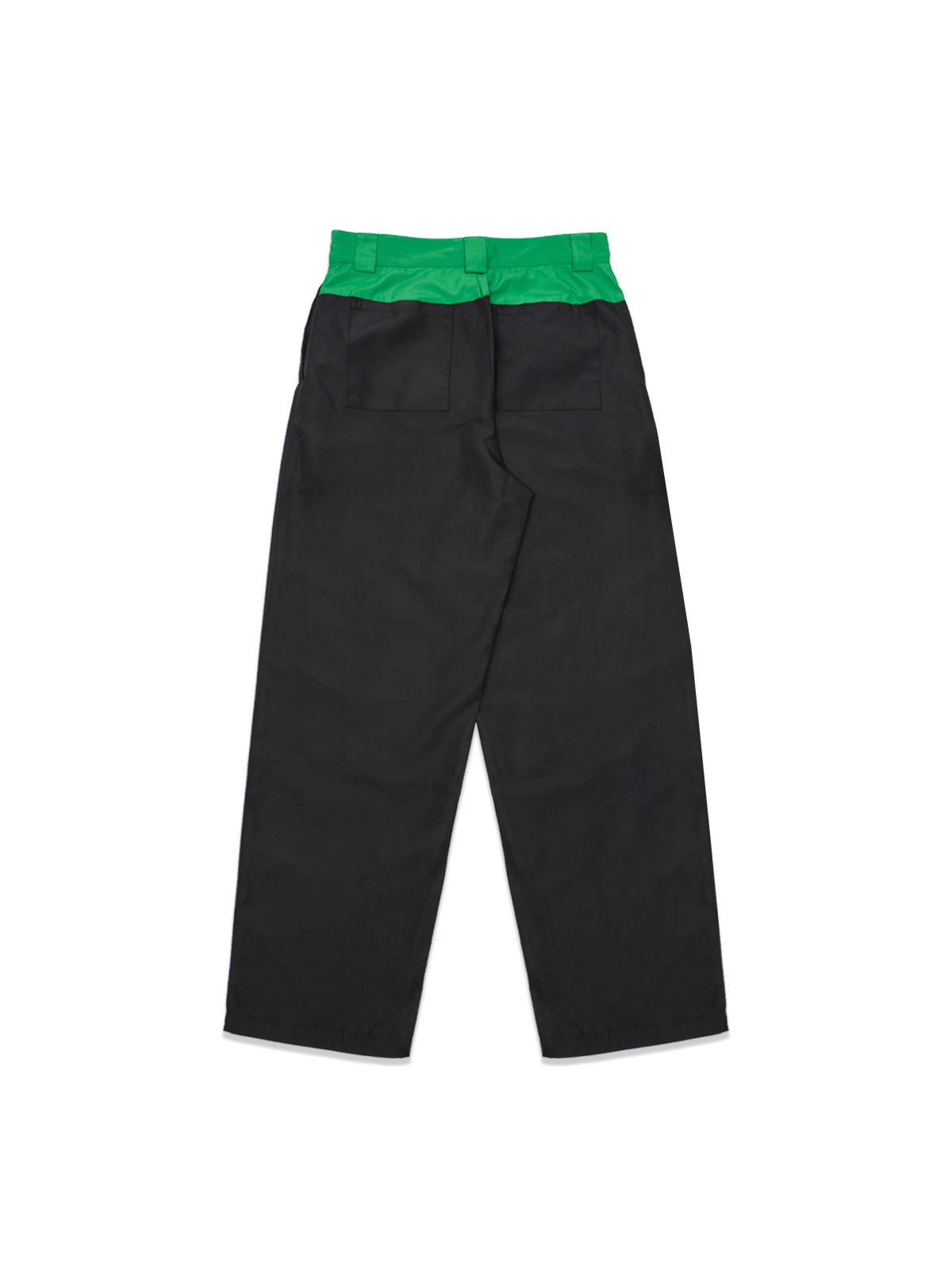 contrast waist wide trousers FW26MB105- BKGN LII 