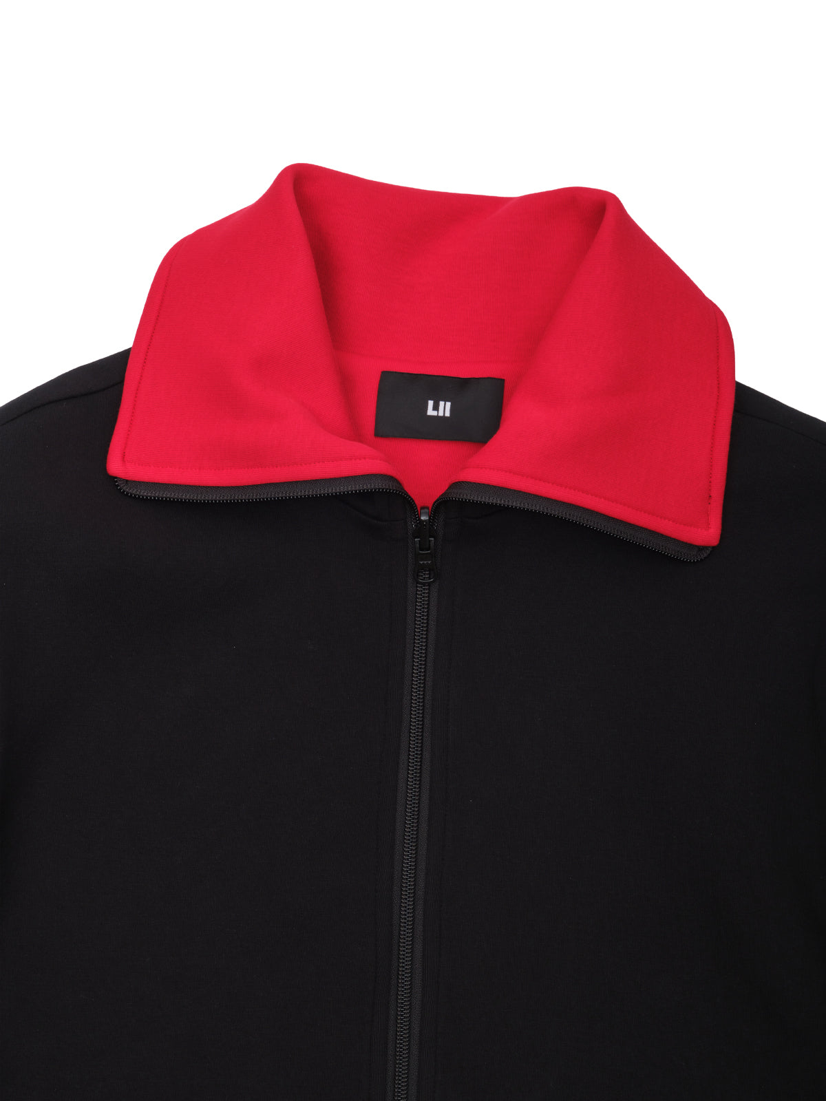 reversible high-neck zip jersey jacket FW26UO102- BKRD LII 