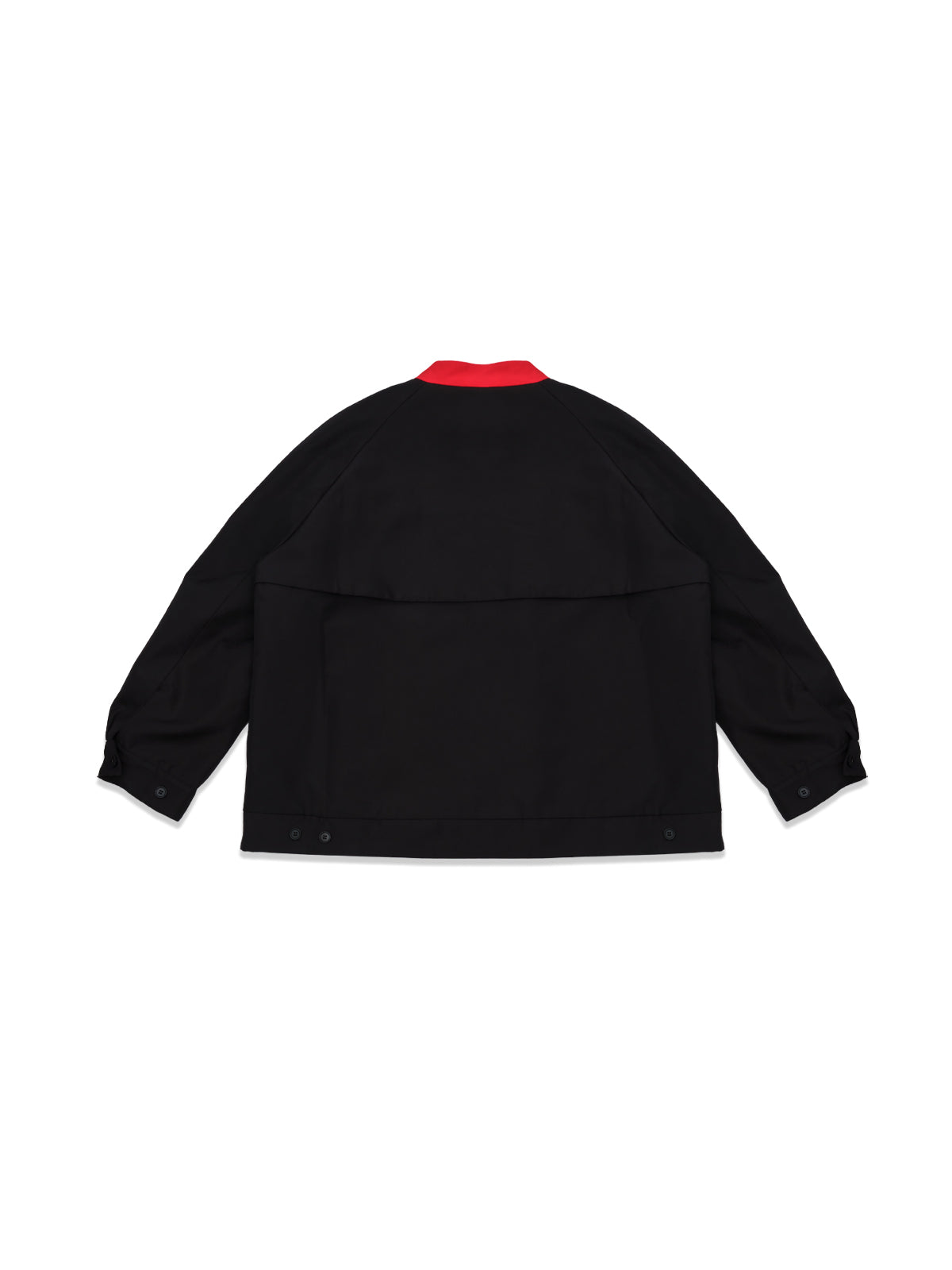 oversized contrast-collar jacket FW26UO103- BKRD LII 