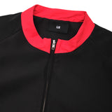 oversized contrast-collar jacket FW26UO103- BKRD LII 