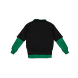 double-layered polo FW26UT401- BKGN LII 