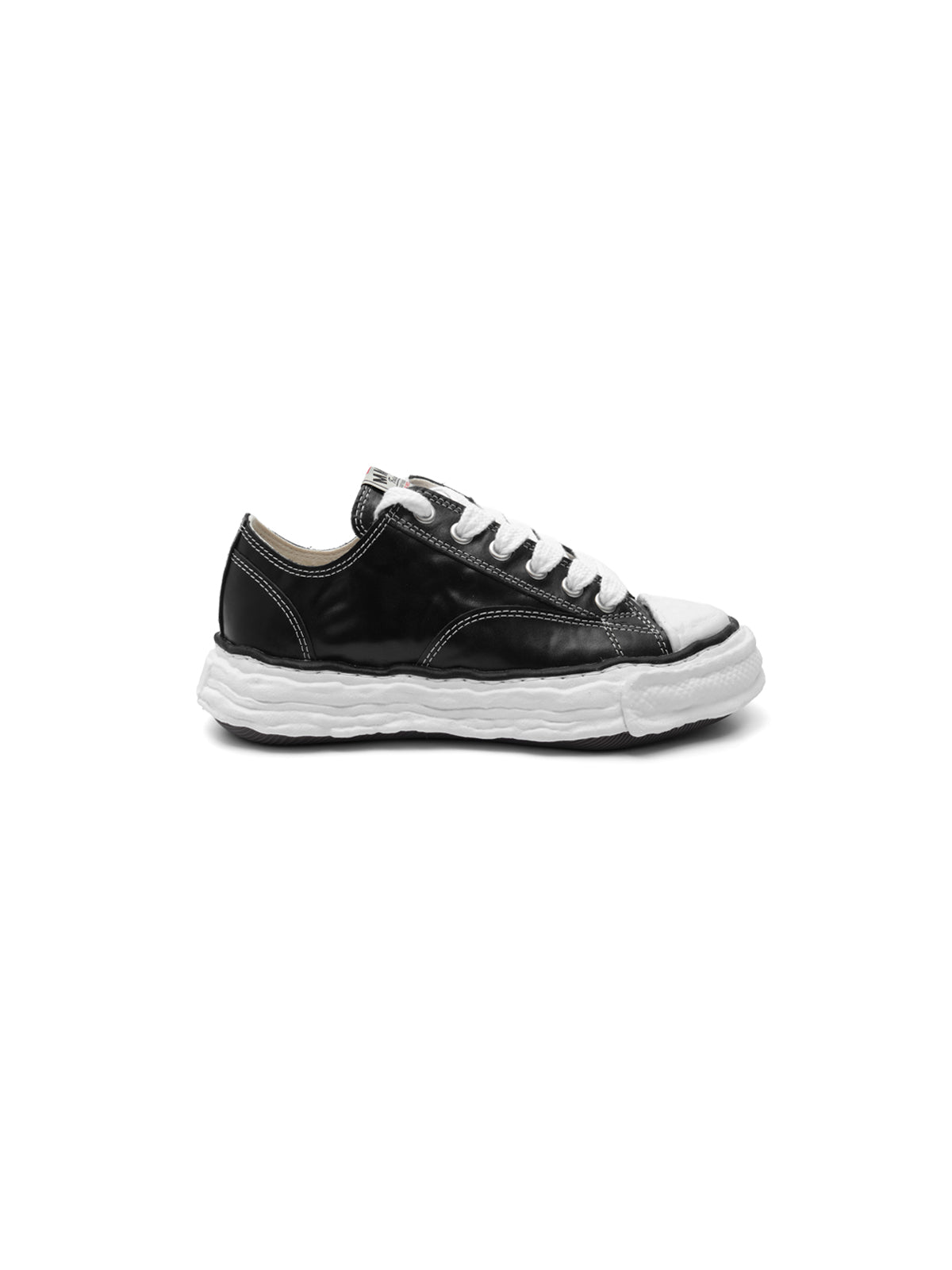 peterson23 wrinkled leather low-top sneakers A17FW728- BK MAISON MIHARA YASUHIRO 