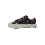 hank ripping canvas low-top sneakers A17FW735- BRW MAISON MIHARA YASUHIRO 