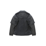 layered sweat × shirt A17SH087- BK MAISON MIHARA YASUHIRO 