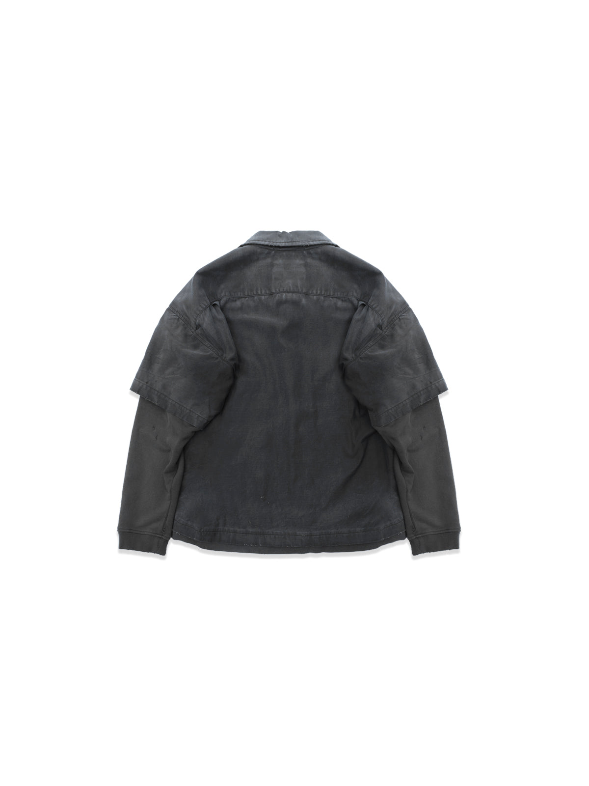 layered sweat × shirt A17SH087- BK MAISON MIHARA YASUHIRO 