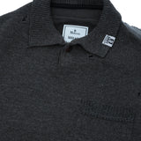 sweat pullover combined knit pullover A17SW532- BRW MAISON MIHARA YASUHIRO 